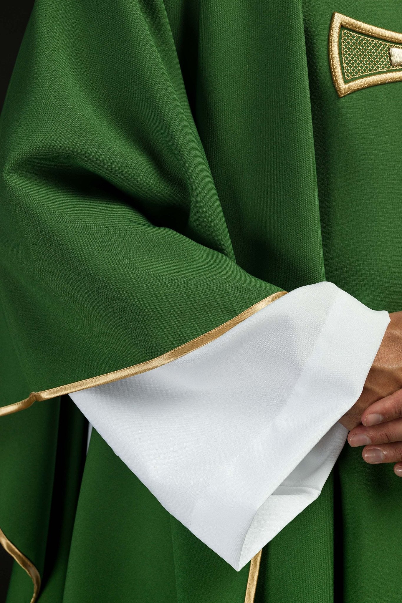 Chasuble embroidered with Green Cross KOR/258/01/12 - CHASUBLES.COM