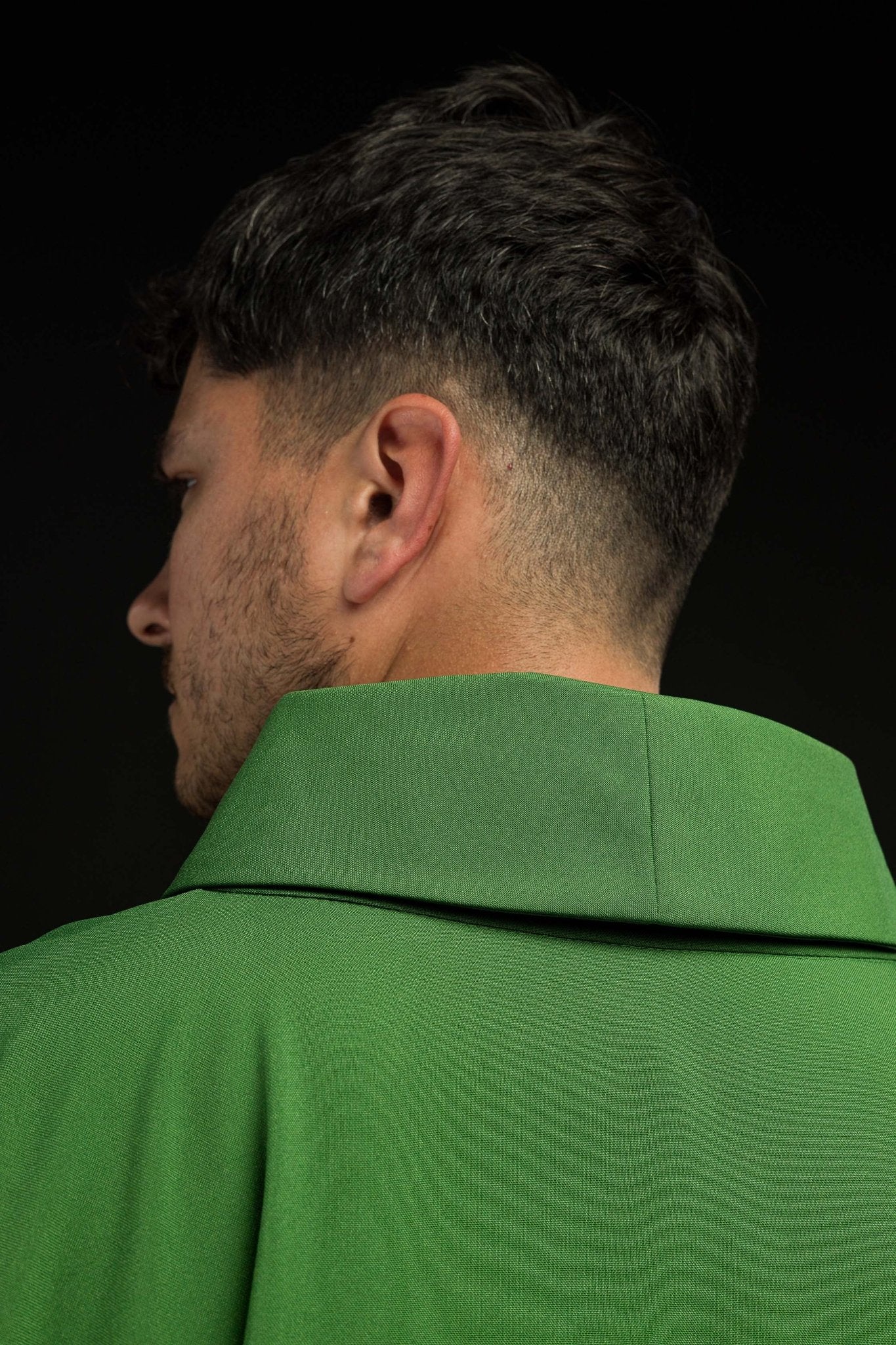 Chasuble embroidered with IHS symbol in green KOR/255/01/12 - CHASUBLES.COM