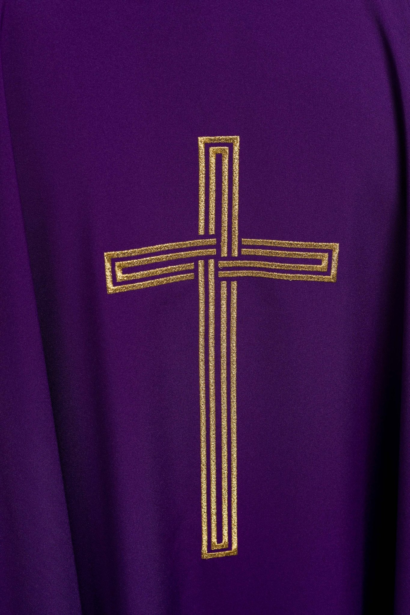 Chasuble embroidered with Purple Cross KOR/018/03/12 FIOLET - HAFTINAUSA.COM