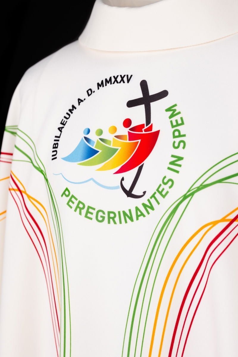 Chasuble with jubilee 2025 printed design JR/011/05/12 - HAFTINAUSA.COM
