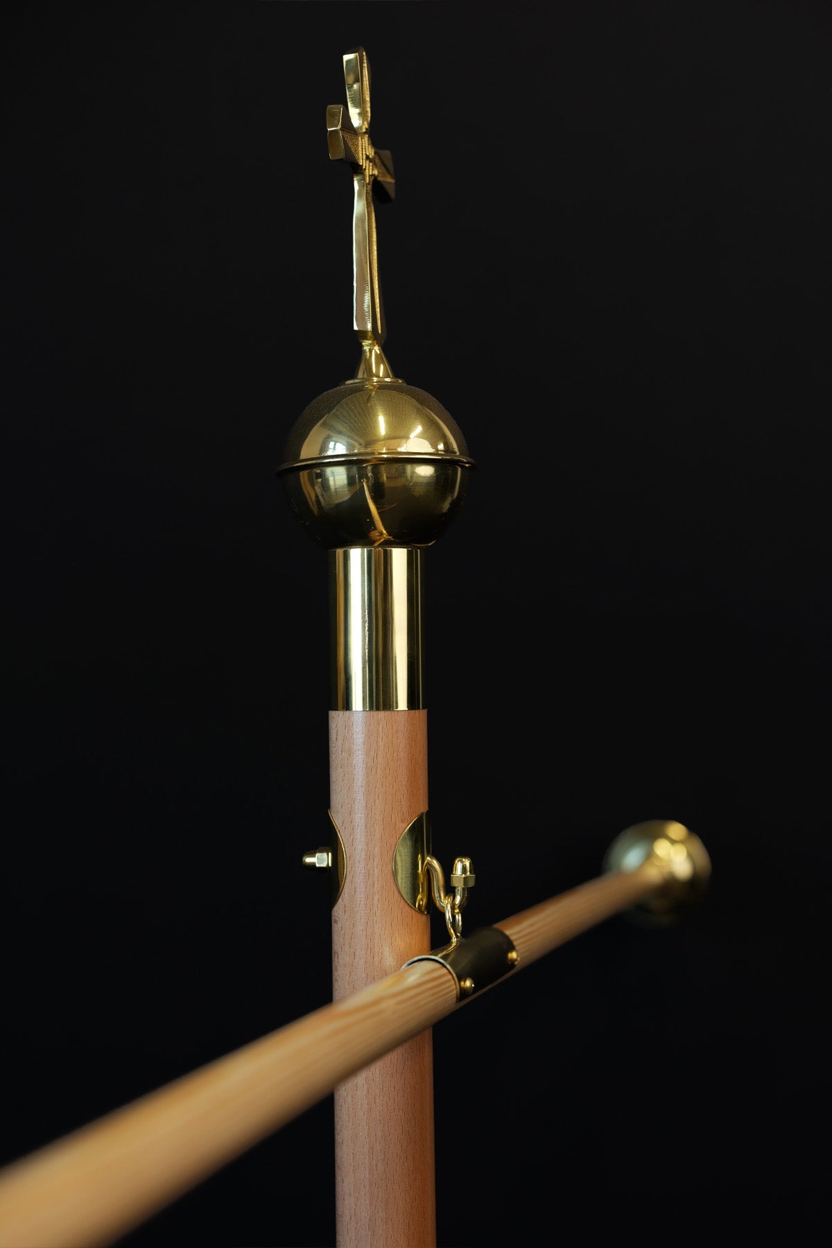 Light Wood Pole for Liturgical Banners