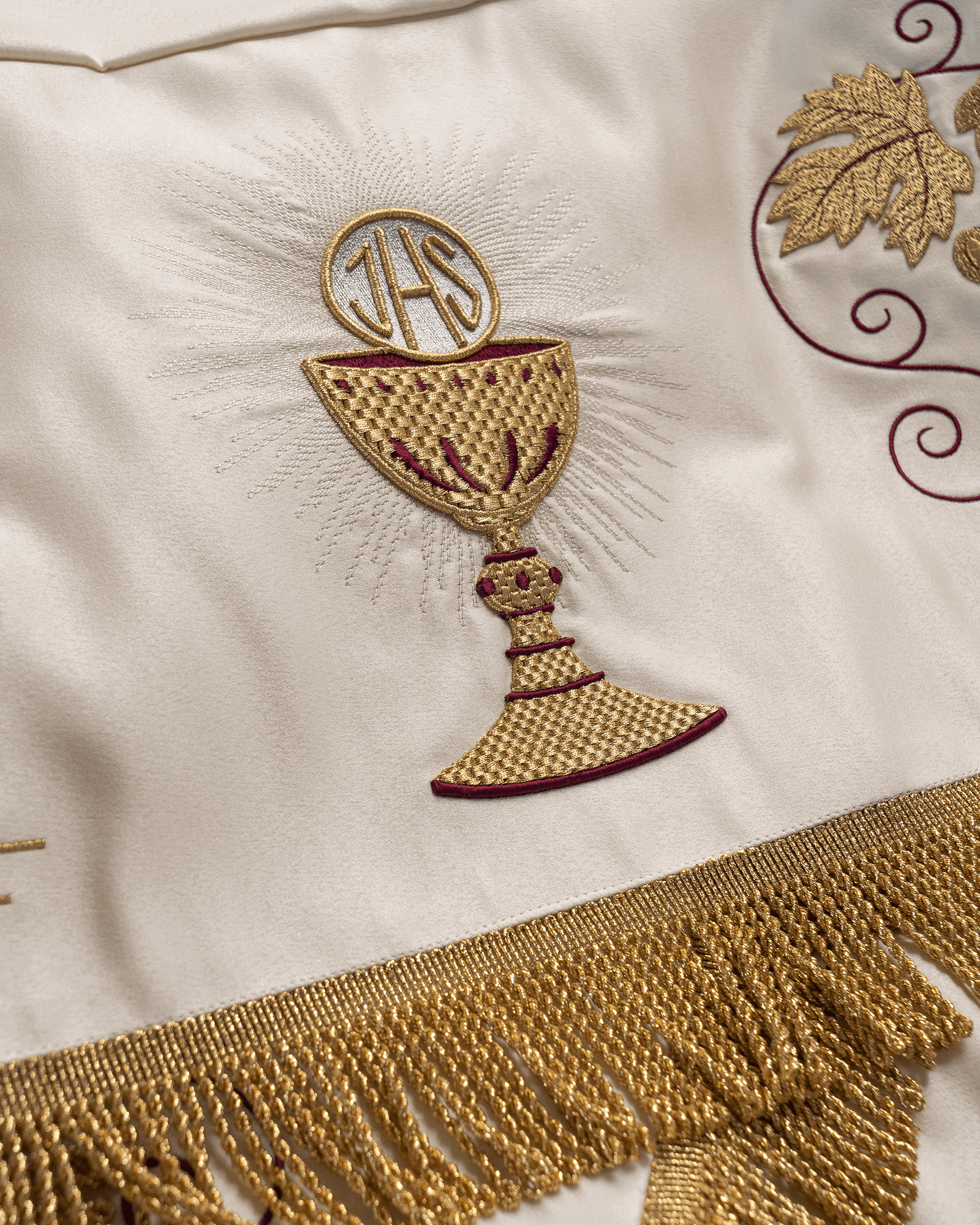 Embroidered Canopy with grape motifs KBA/001 130*160 - HAFTINAUSA.COM