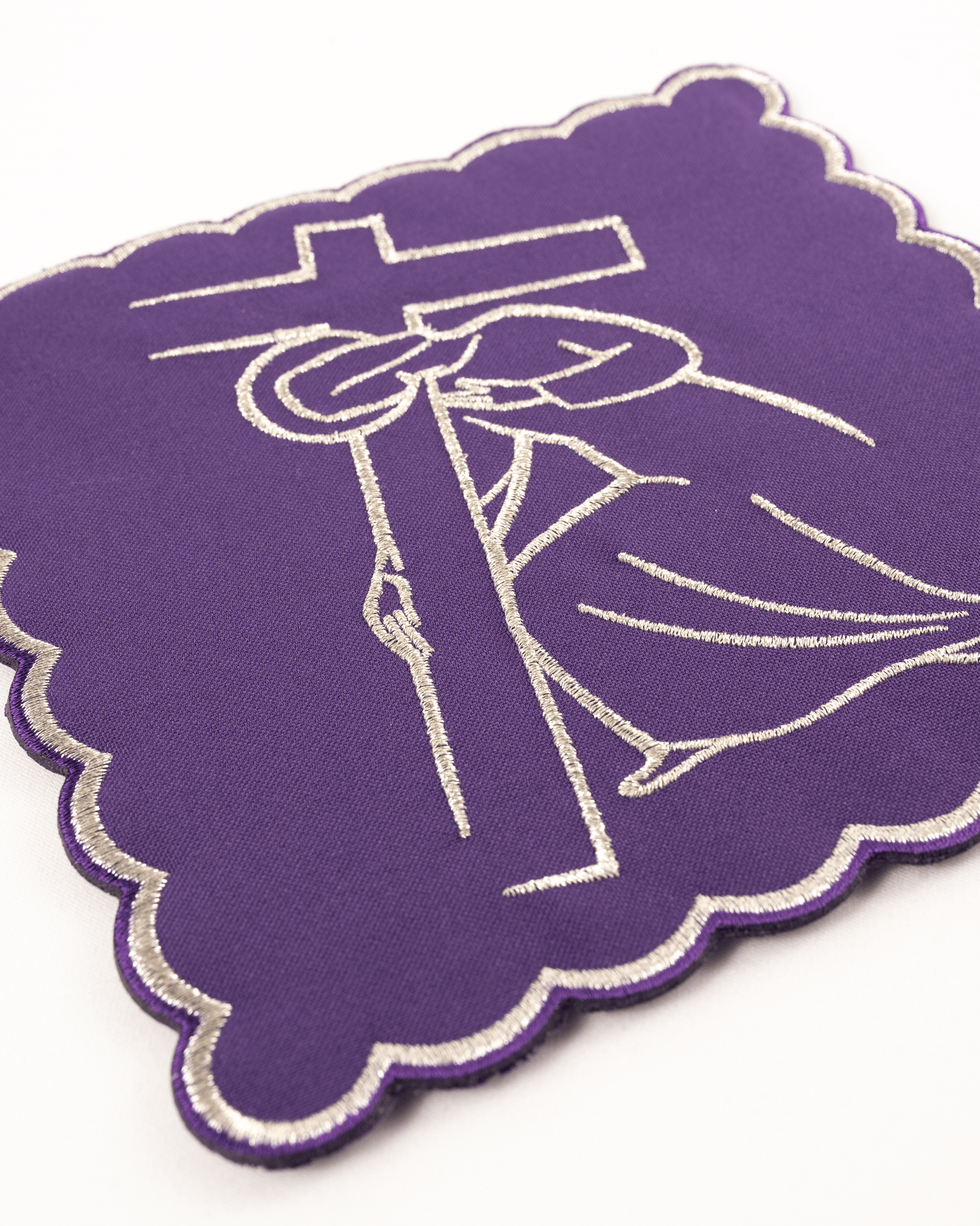 Embroidered chalice linens set Stations of the Cross KDT/5055/03/C2 - CHASUBLES.COM