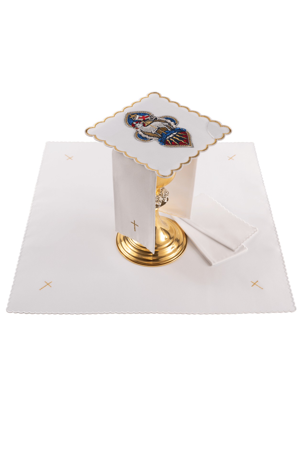 Embroidered Easter chalice linens set with the Lamb of God KDT/5060/04 - CHASUBLES.COM