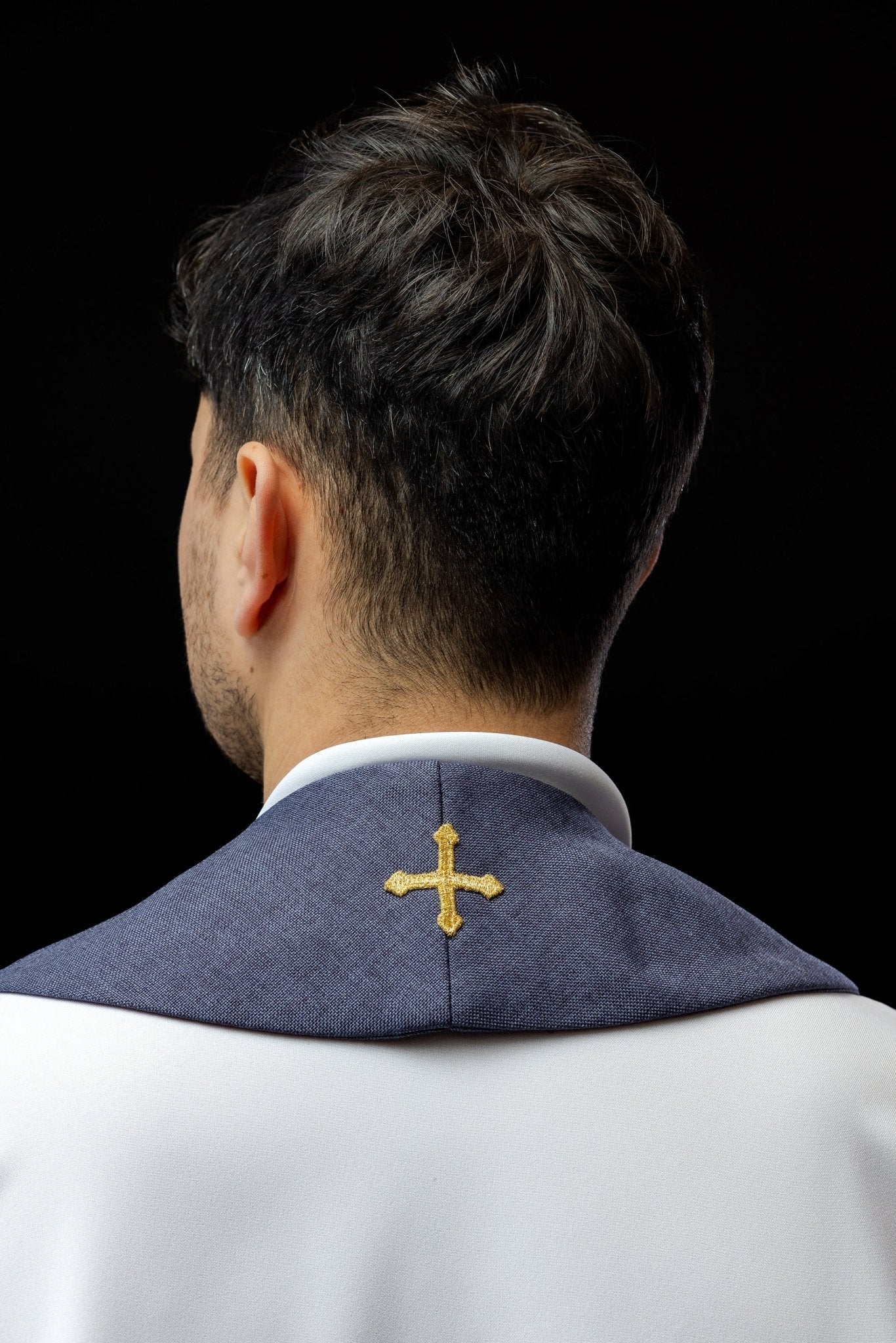 Embroidered stole with crosses purple S - 2068 - 03 - 70 - HAFTINAUSA.COM