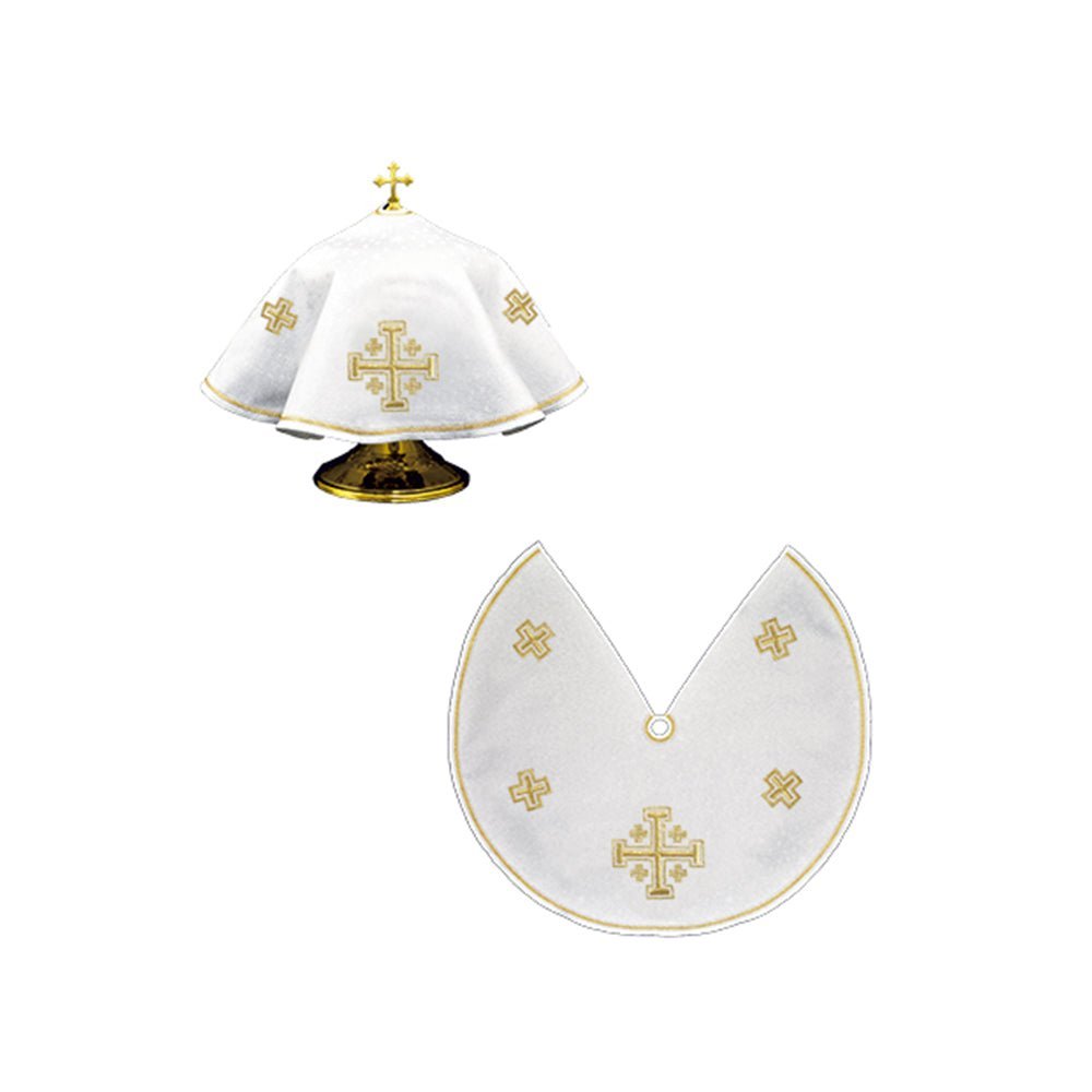 Embroidered veil for the pyx KWE/030/C/04 45cm BIAŁY - HAFTINAUSA.COM