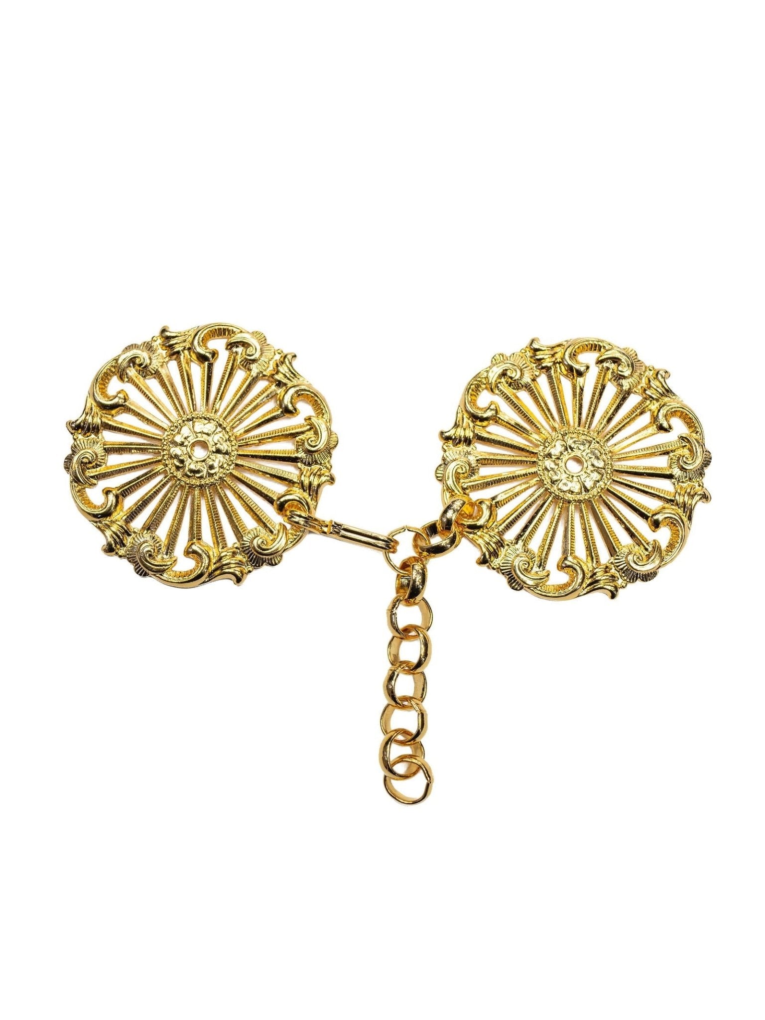 Golden sew - on clasp for liturgical vestments KZP/004 - HAFTINAUSA.COM