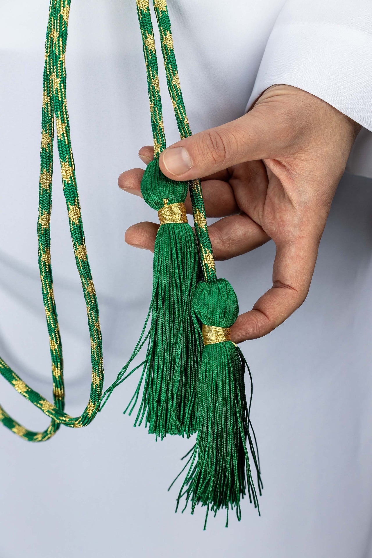 Green - and - gold liturgical cincture CIN/800 - CHASUBLES.COM