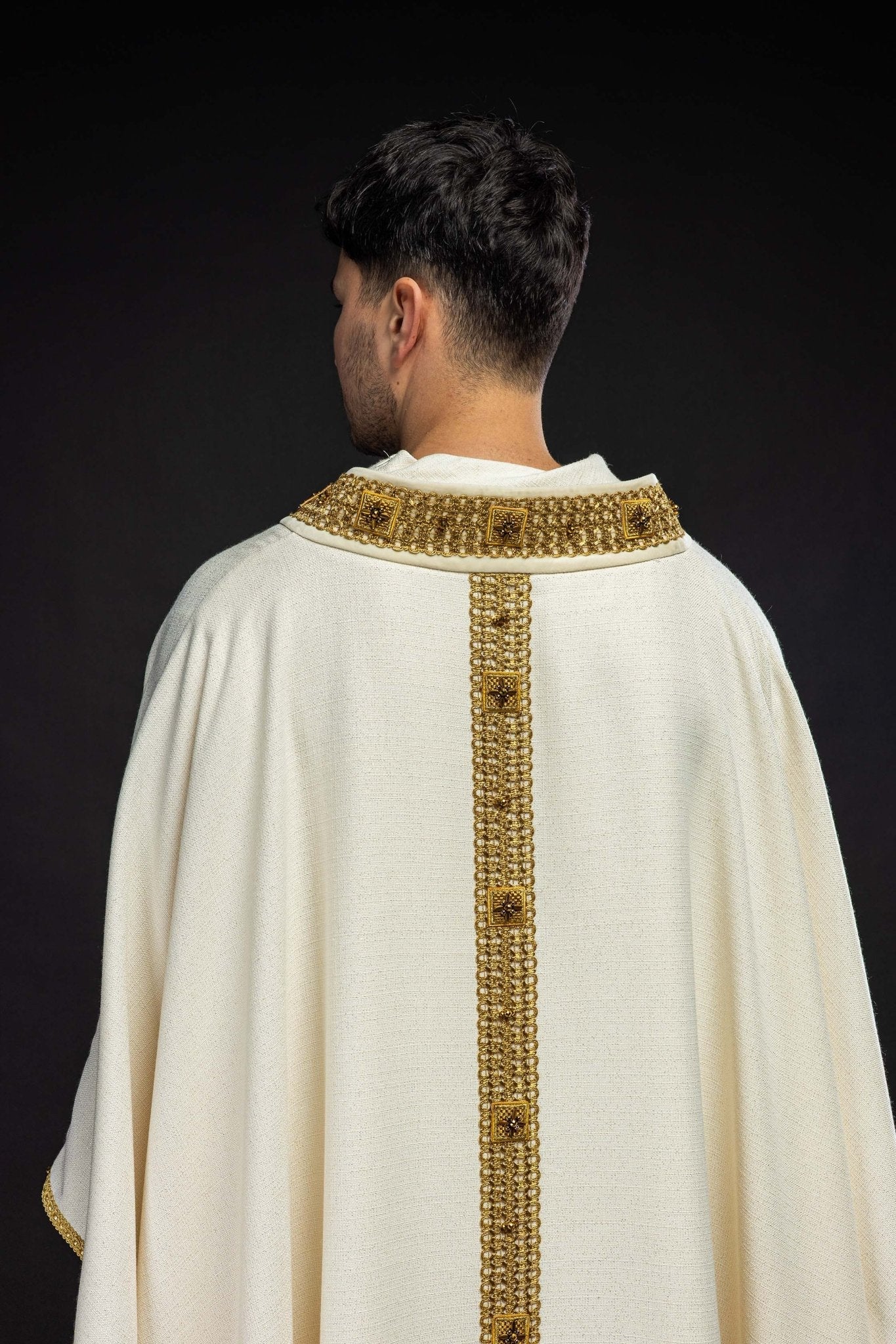 Handmade Chasuble with Natural Stones – Handmade 7002 HM/7002/05/71 - HAFTINAUSA.COM