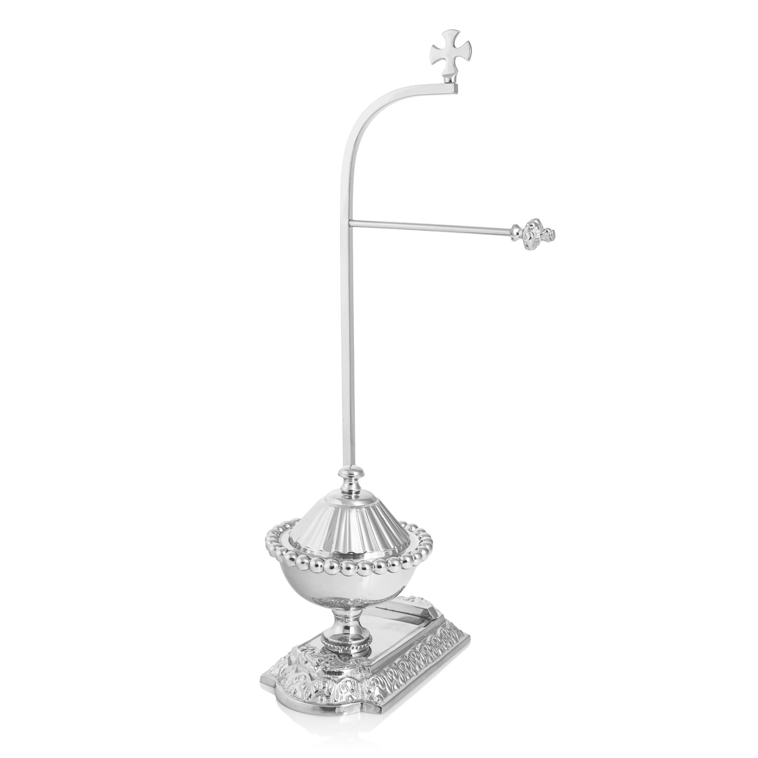 Hanger for purificator - vasculum - brass - nickel - 38 cm A821N - HAFTINAUSA.COM