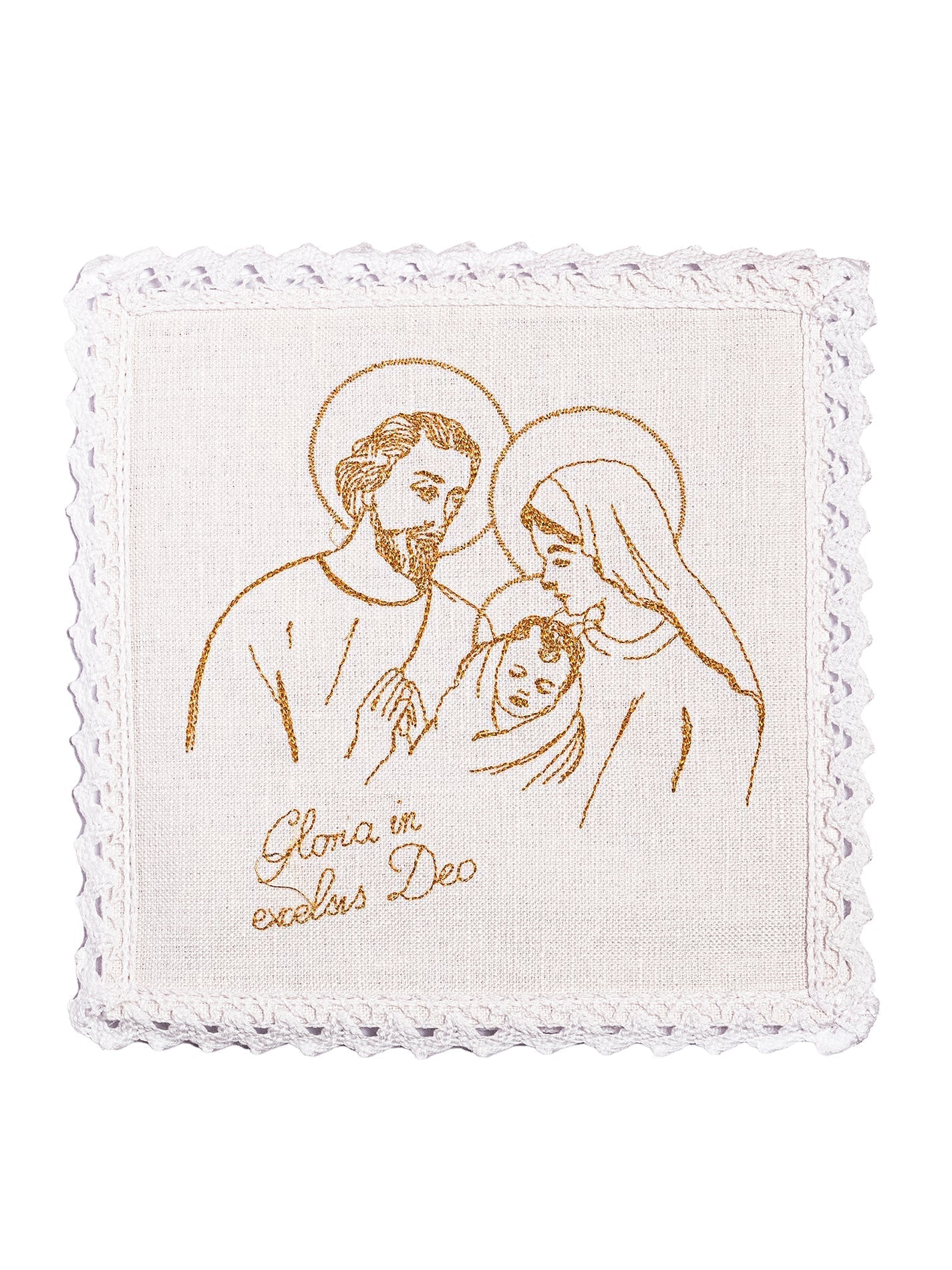 Linen Chalice Linens with Fish Motif KKL/118 - HAFTINAUSA.COM