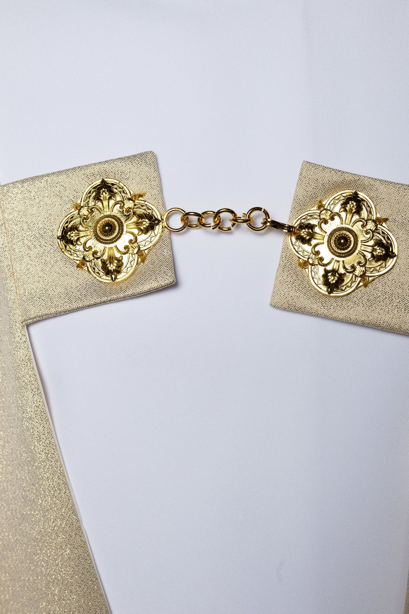 Liturgical veil with golden cross embroidery KWL/031/10/37 50*270 ZŁOTY - HAFTINAUSA.COM