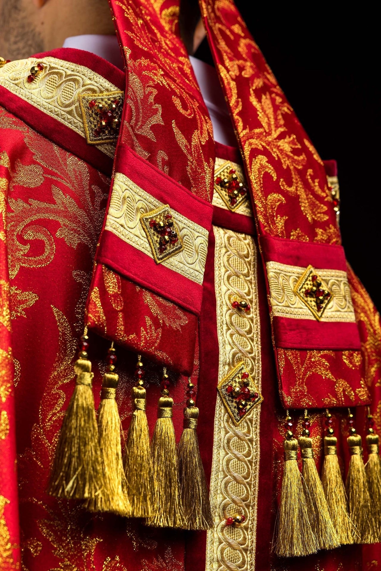 Mitre with natural stones Handmade 9003 HM/9003/02/90-1 - CHASUBLES.COM