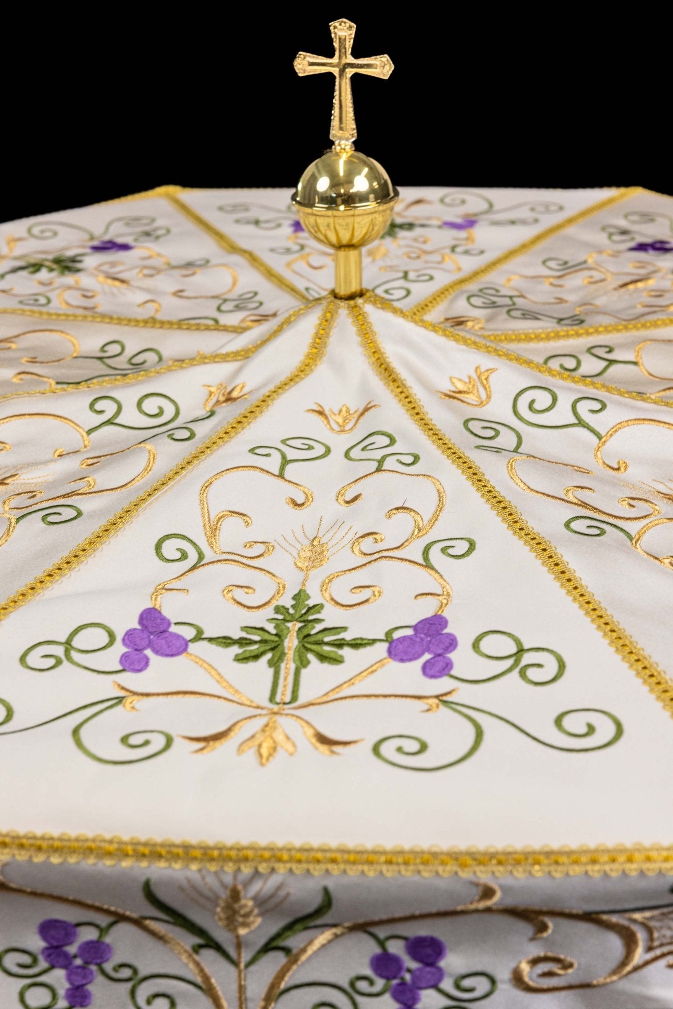 Processional Umbrella with floral motifs