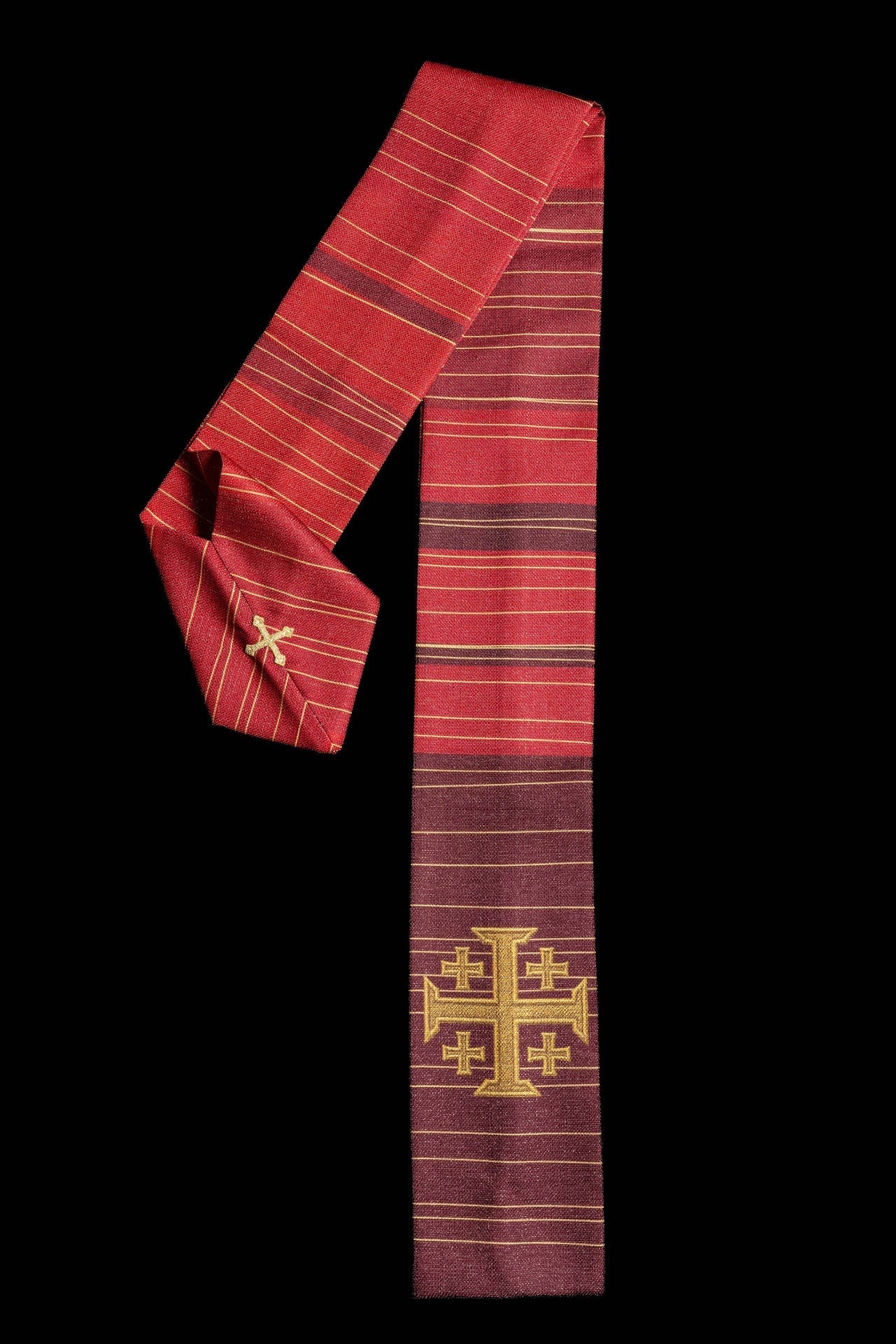 Printed Chasuble with Jerusalem Cross – Red KOD/7001/02/40 - CHASUBLES.COM