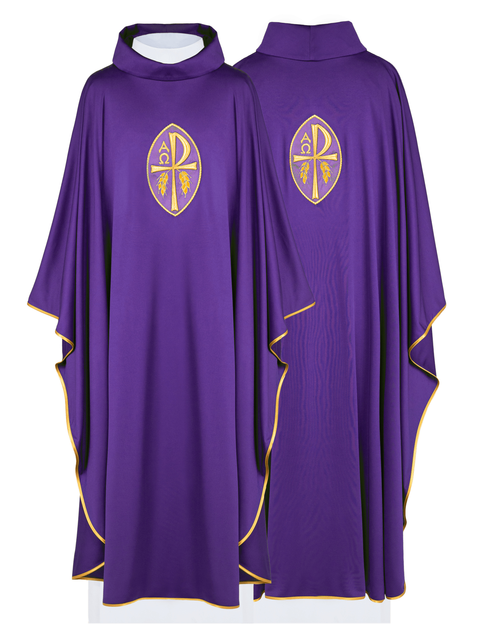Purple chasuble made of light SACROLITE texture KOR/387/03/78 - HAFTINAUSA.COM