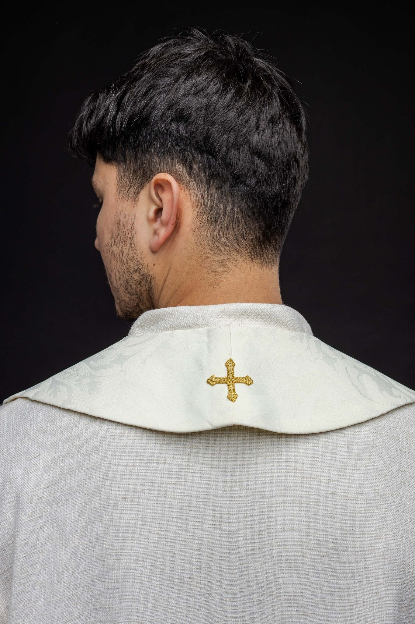 Roman stole with cross embroidery HA2102 - 05 - HAFTINAUSA.COM