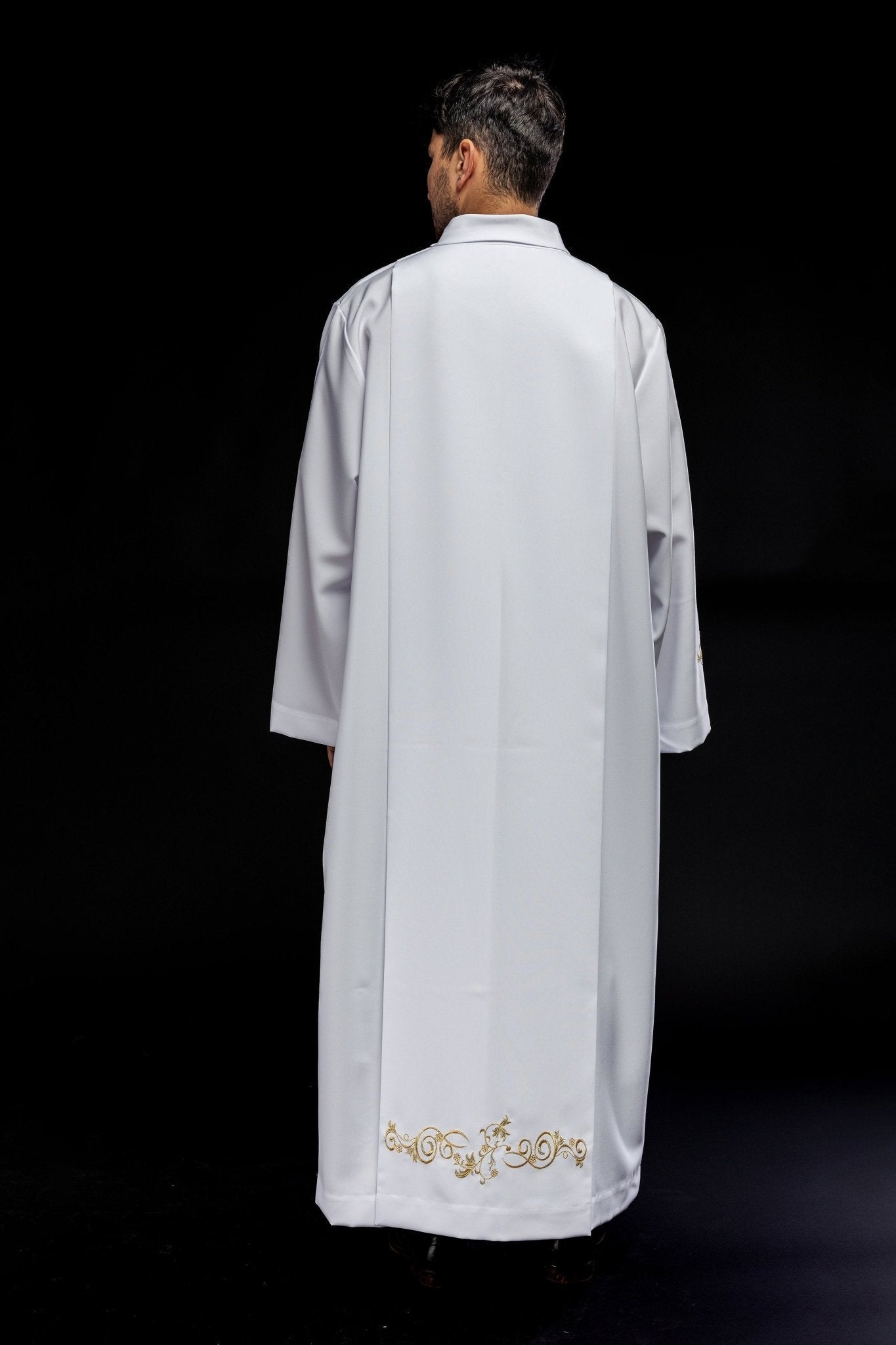 Smooth Priestly Alba with Collar KAB/003/04/12 135cm/164cm - HAFTINAUSA.COM