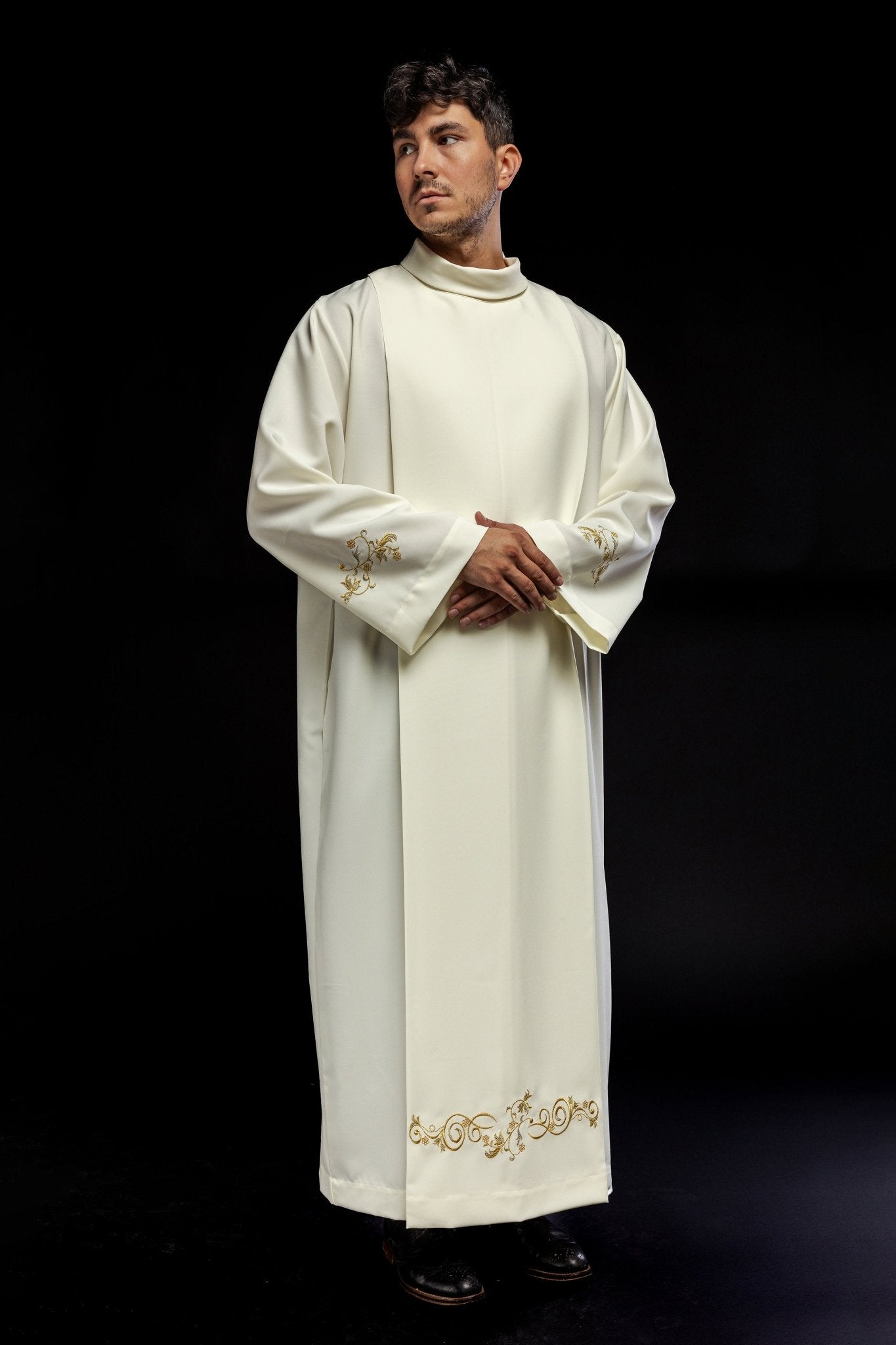 Smooth Priestly Alba with Collar KAB/003/05/12 135cm/164cm - HAFTINAUSA.COM
