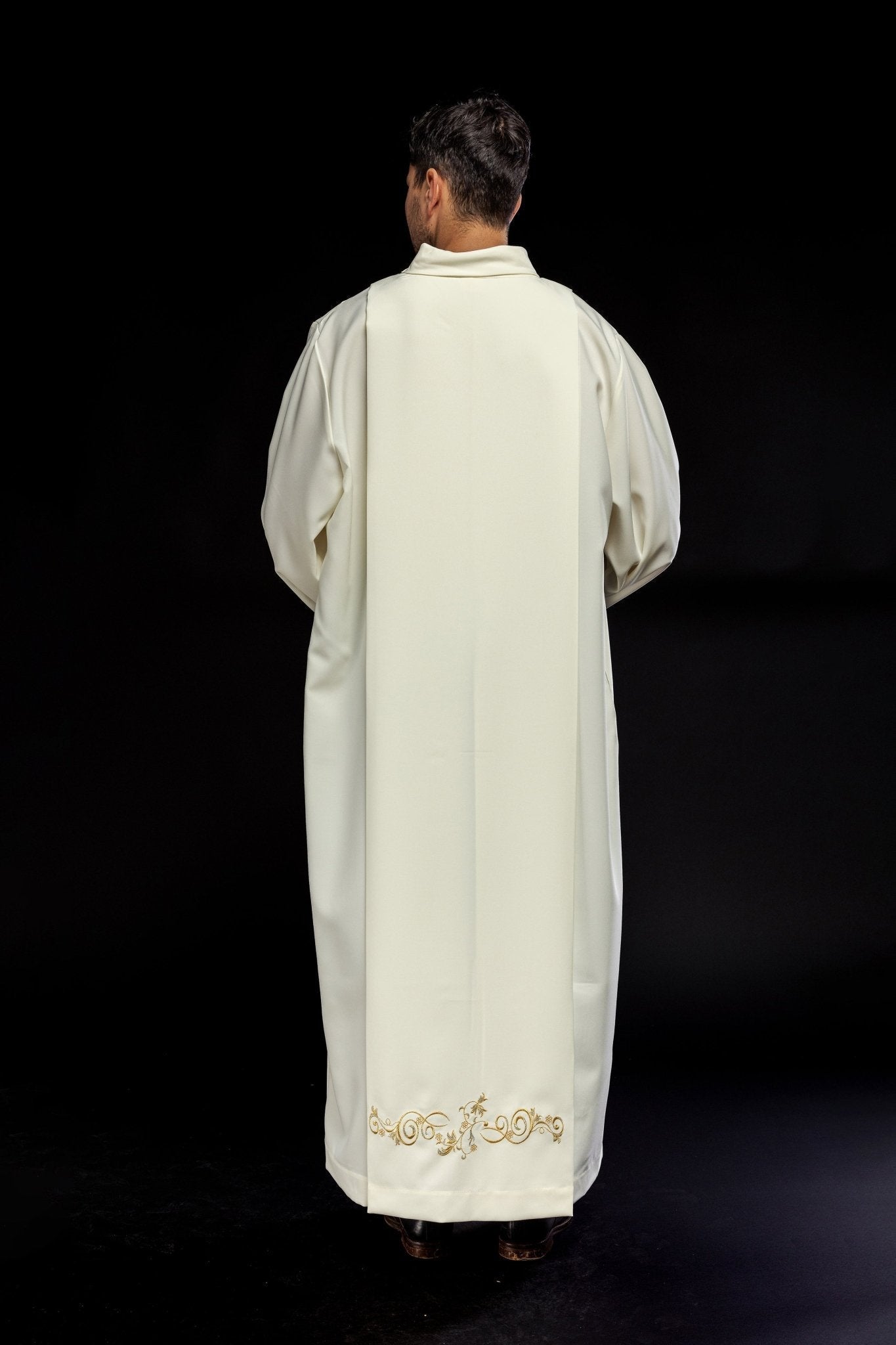 Smooth Priestly Alba with Collar KAB/003/05/12 135cm/164cm - HAFTINAUSA.COM