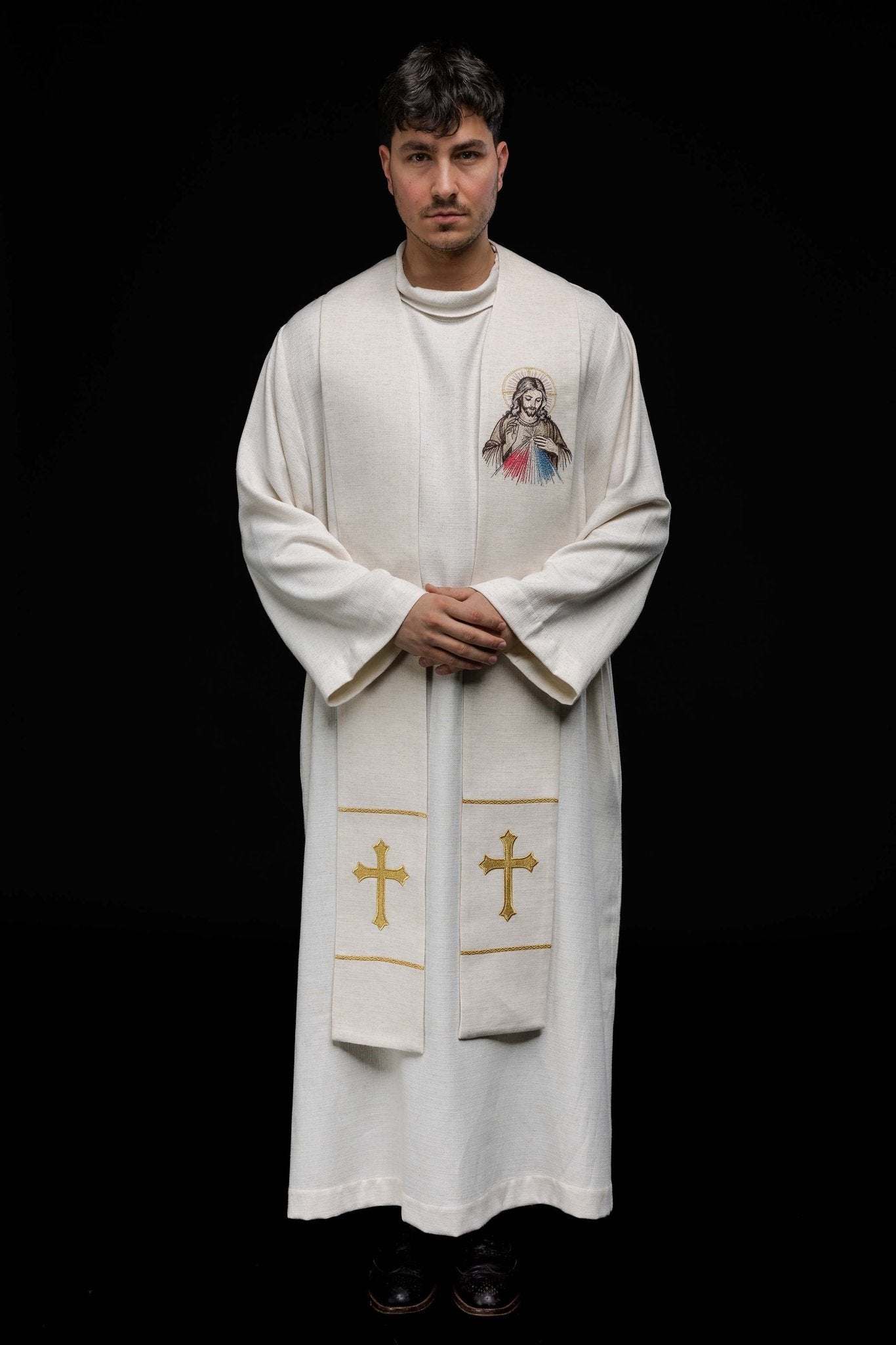 Stole embroidered with the image of the Merciful Jesus KSW2/010/05/49 - HAFTINAUSA.COM