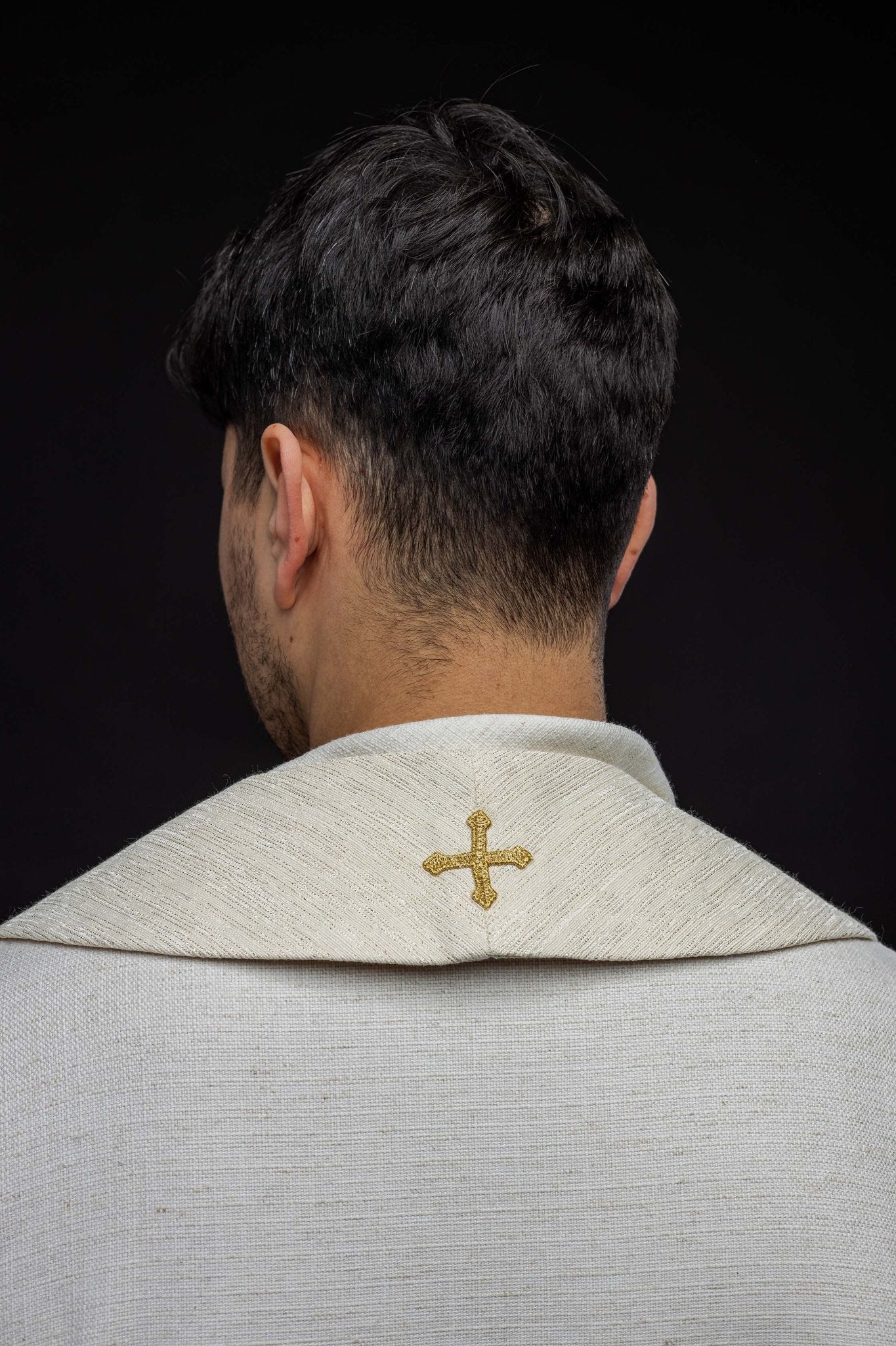 Stole with embroidered Eucharistic Chalice and PAX KST/090/05/42 - HAFTINAUSA.COM