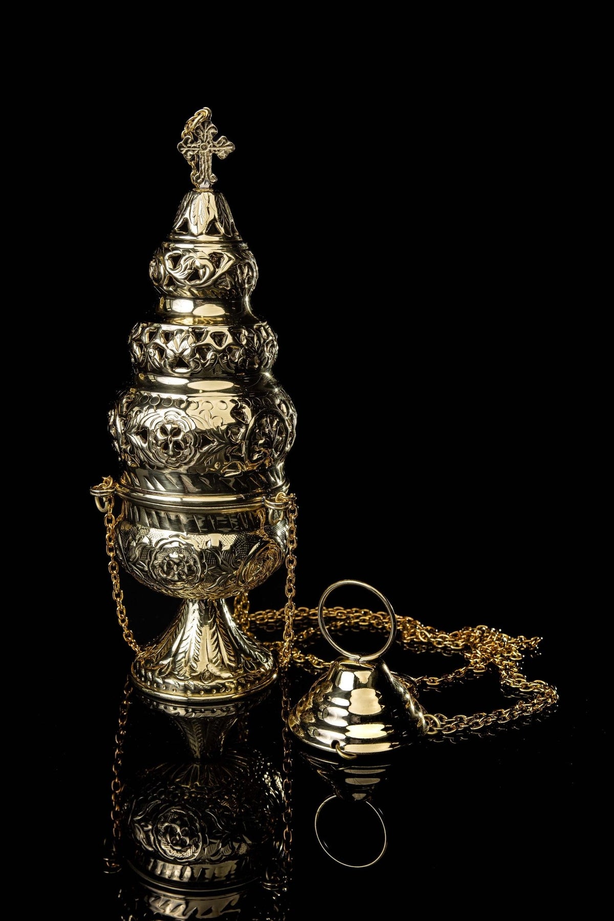 Thurible - brass - 29 cm M100 - CHASUBLES.COM