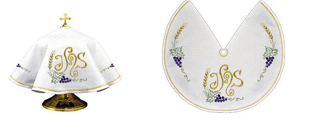 Veil for can with IHS motif KWE/019/C/04 45cm BIAŁY - HAFTINAUSA.COM