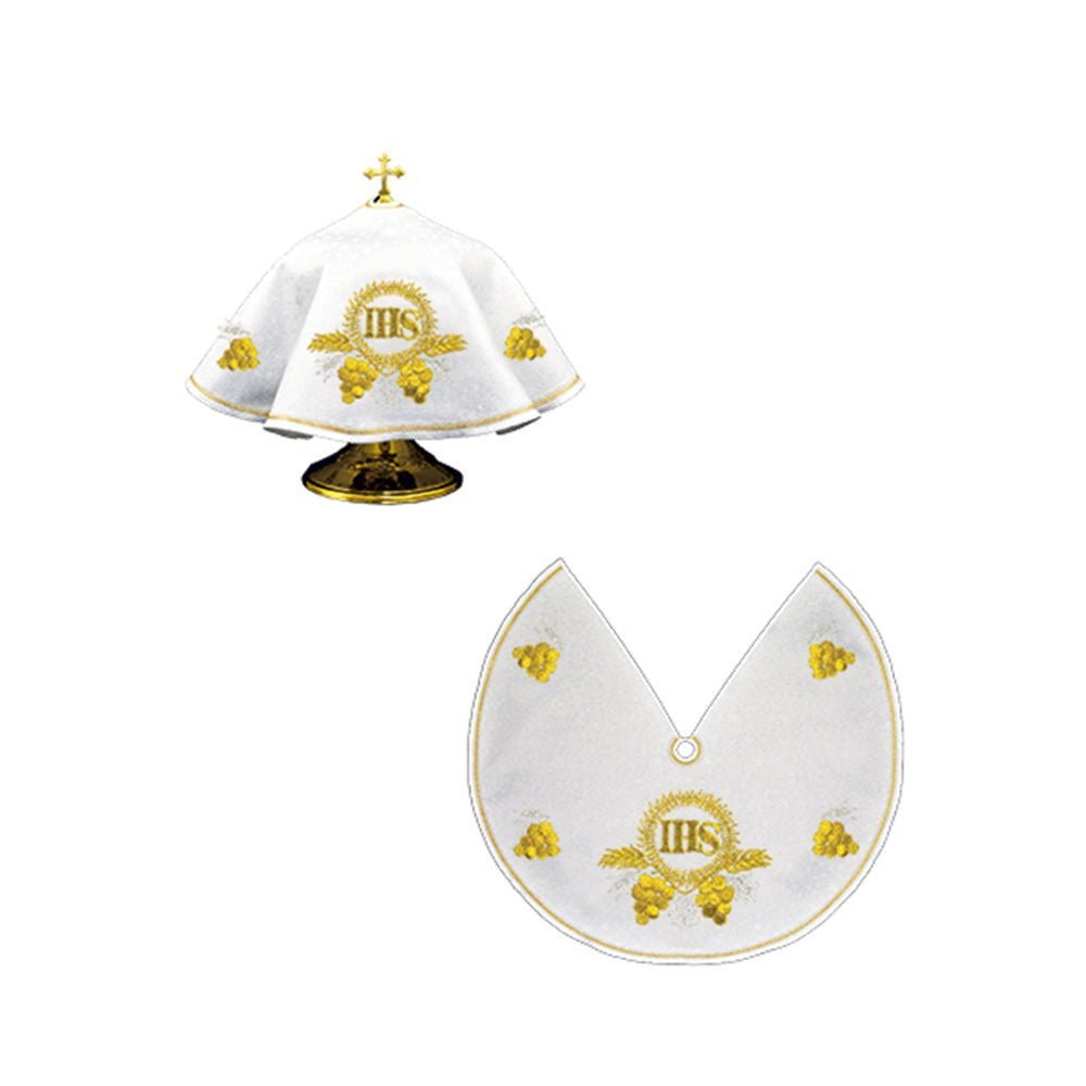 Veil for the pyx with IHS embellishment KWE/015/C/04 45cm BIAŁY - HAFTINAUSA.COM