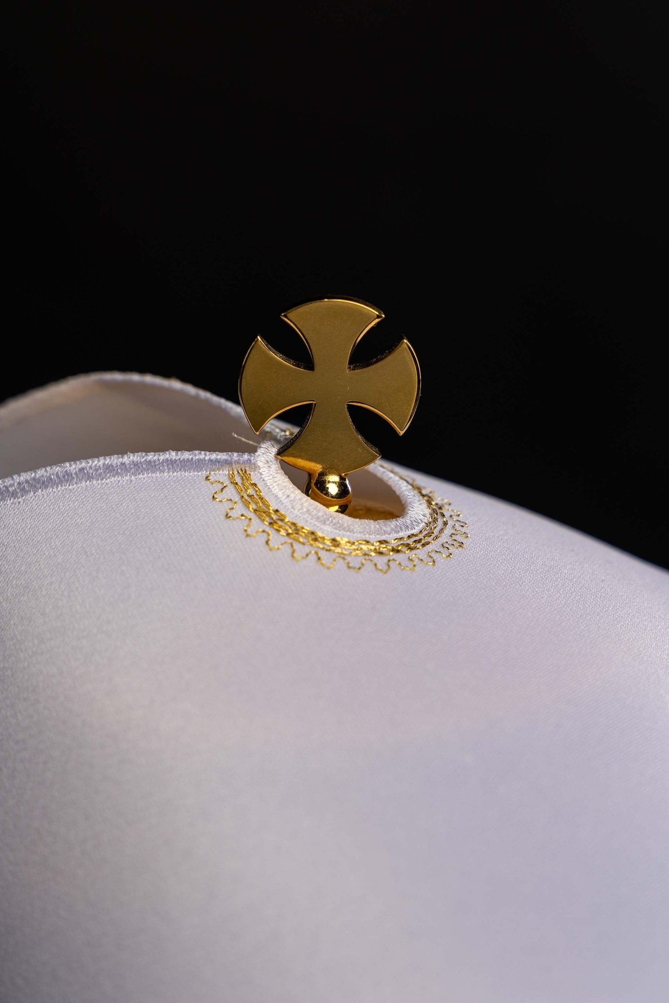 Veil for the pyx with IHS embellishment KWE/015/C/04 45cm BIAŁY - CHASUBLES.COM