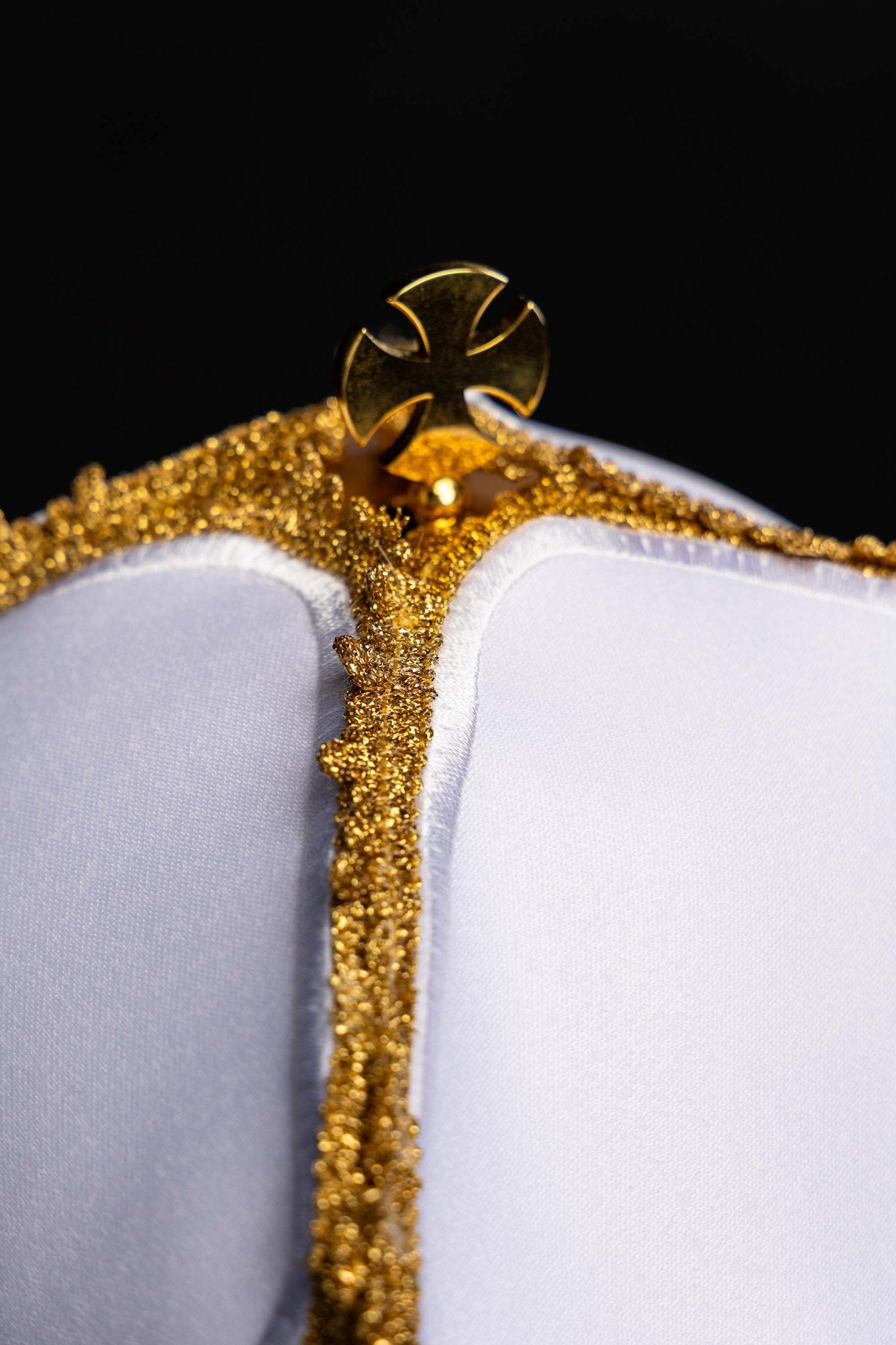 Veil for the pyx with IHS embroidery KWE/019/K/04 29cm. BIAŁY - CHASUBLES.COM