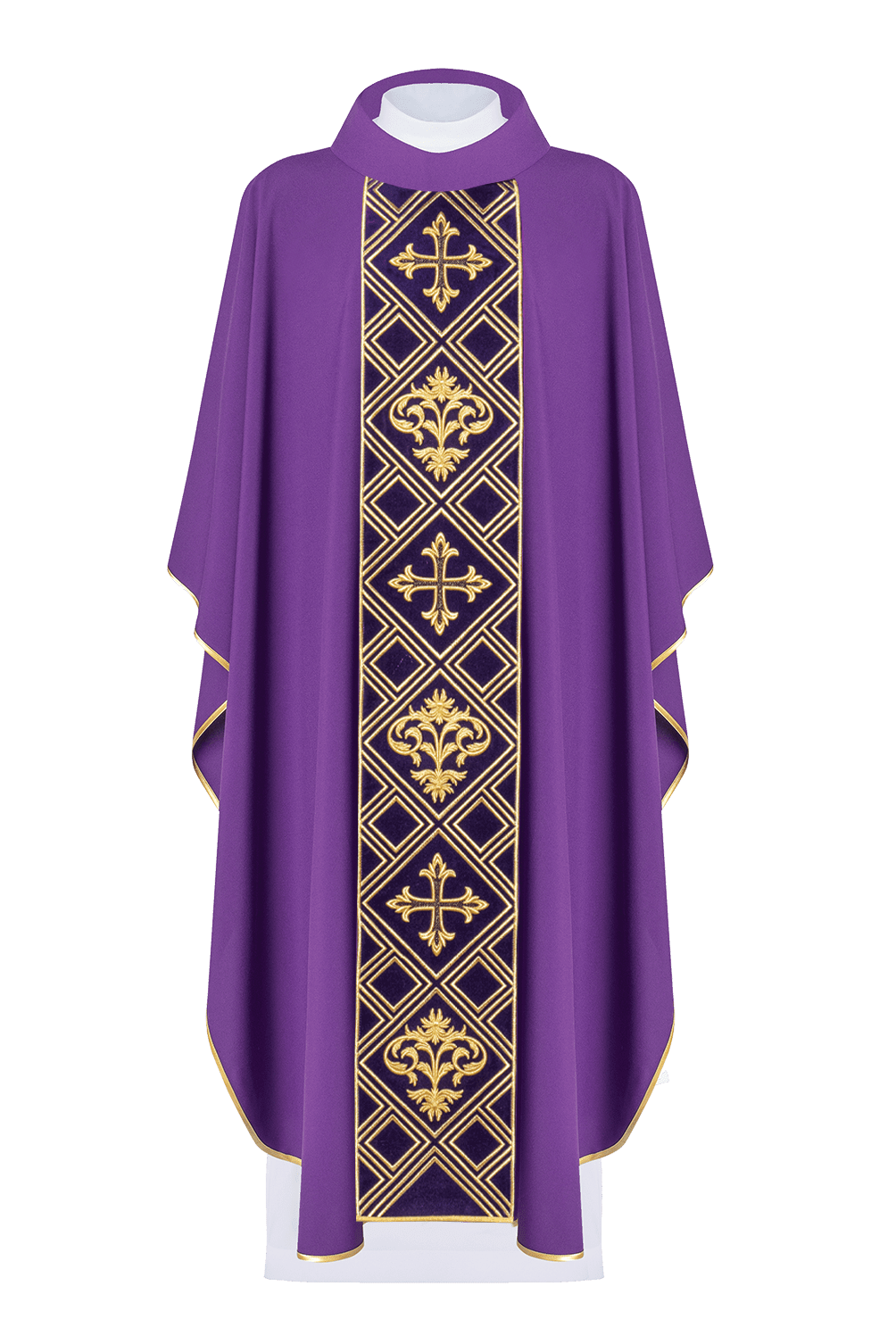 Violet Embroidered Chasuble KOR/265/03/03/PA - CHASUBLES.COM