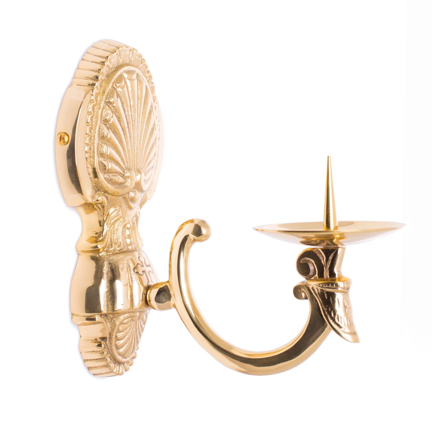 Wall-mounted candle holder – brass - CHASUBLES.COM