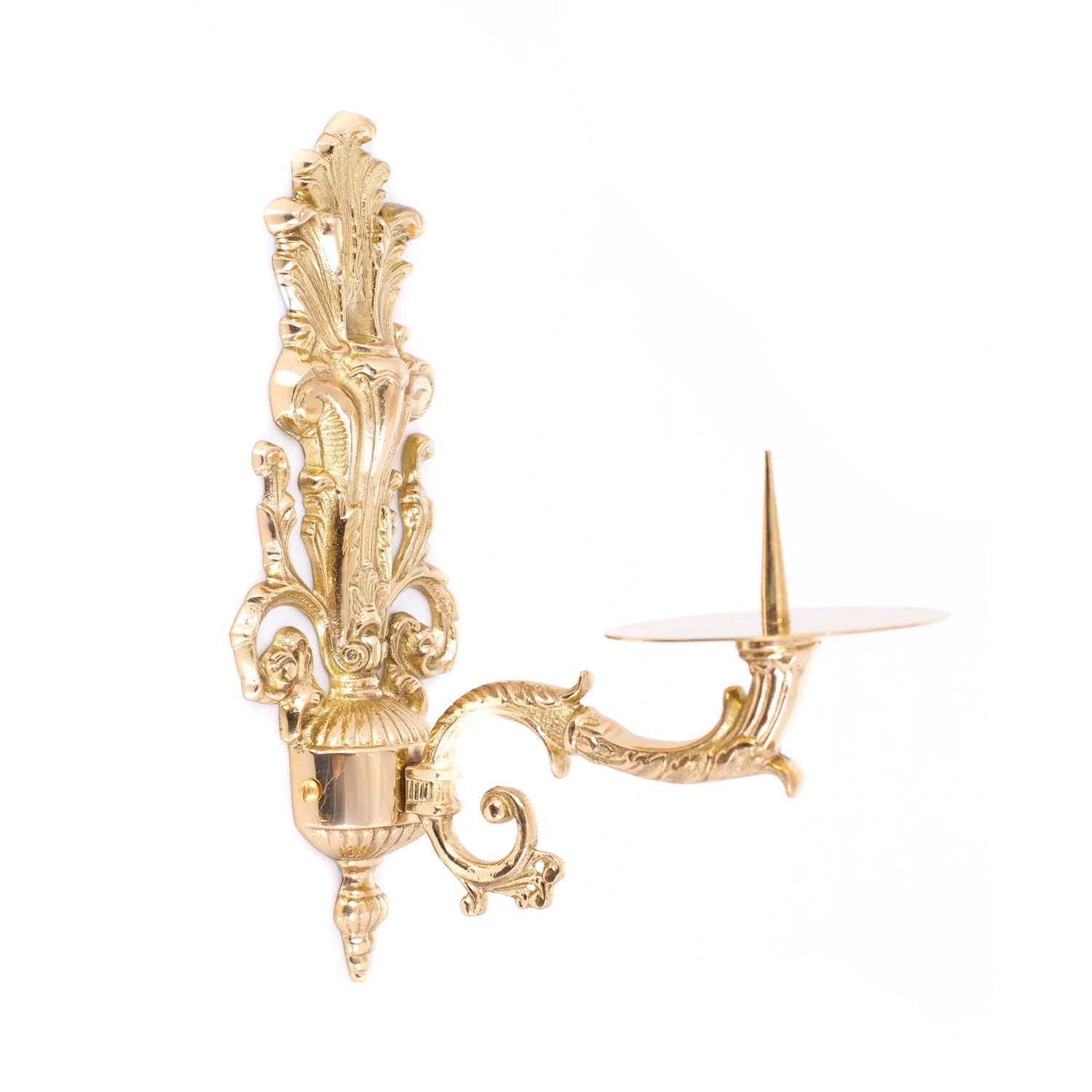 Brass Wall-Mounted Candlestick - CHASUBLES.COM