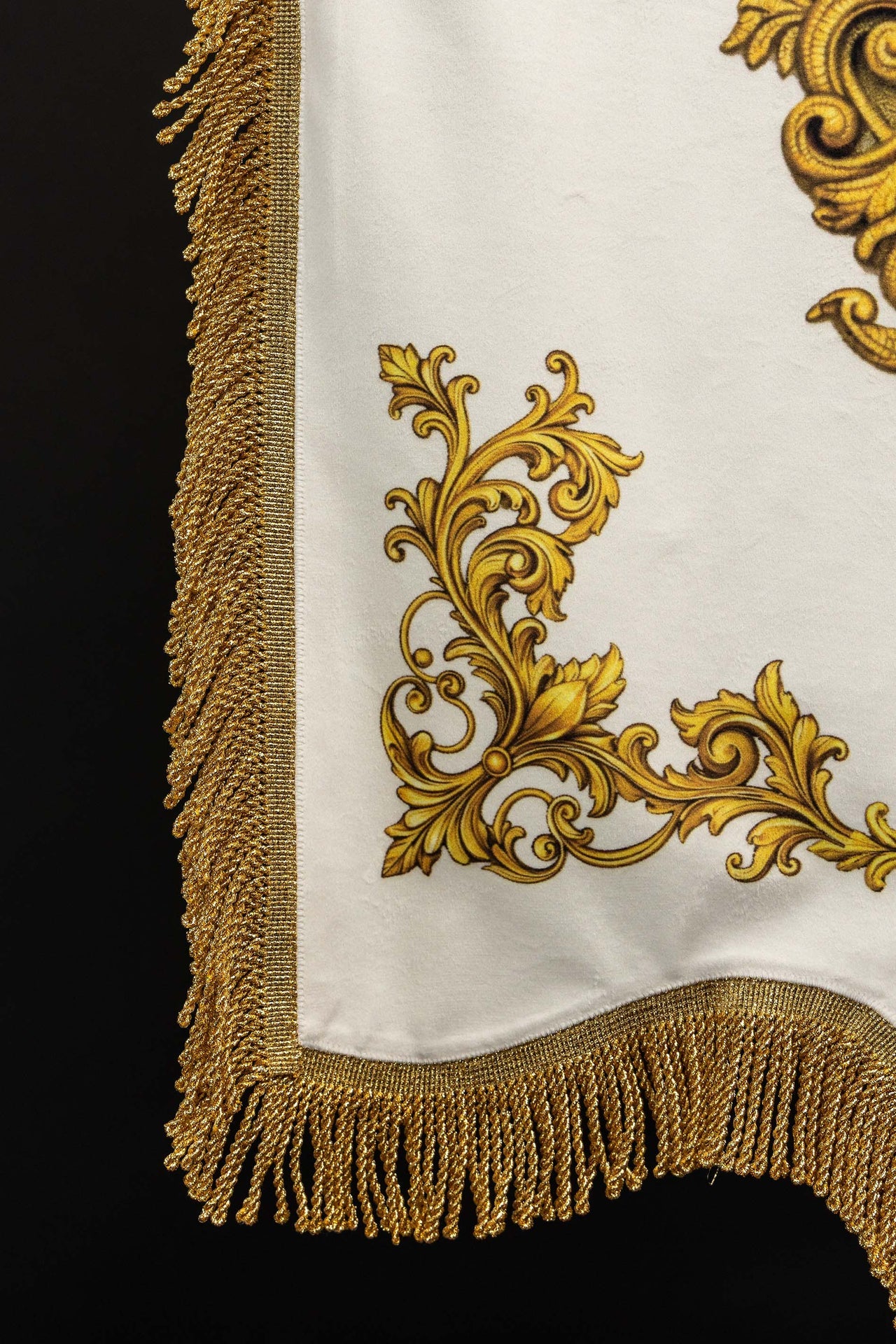 Double-Sided Printed Marian Liturgical Banner with Heart Symbol and Marian Monogram