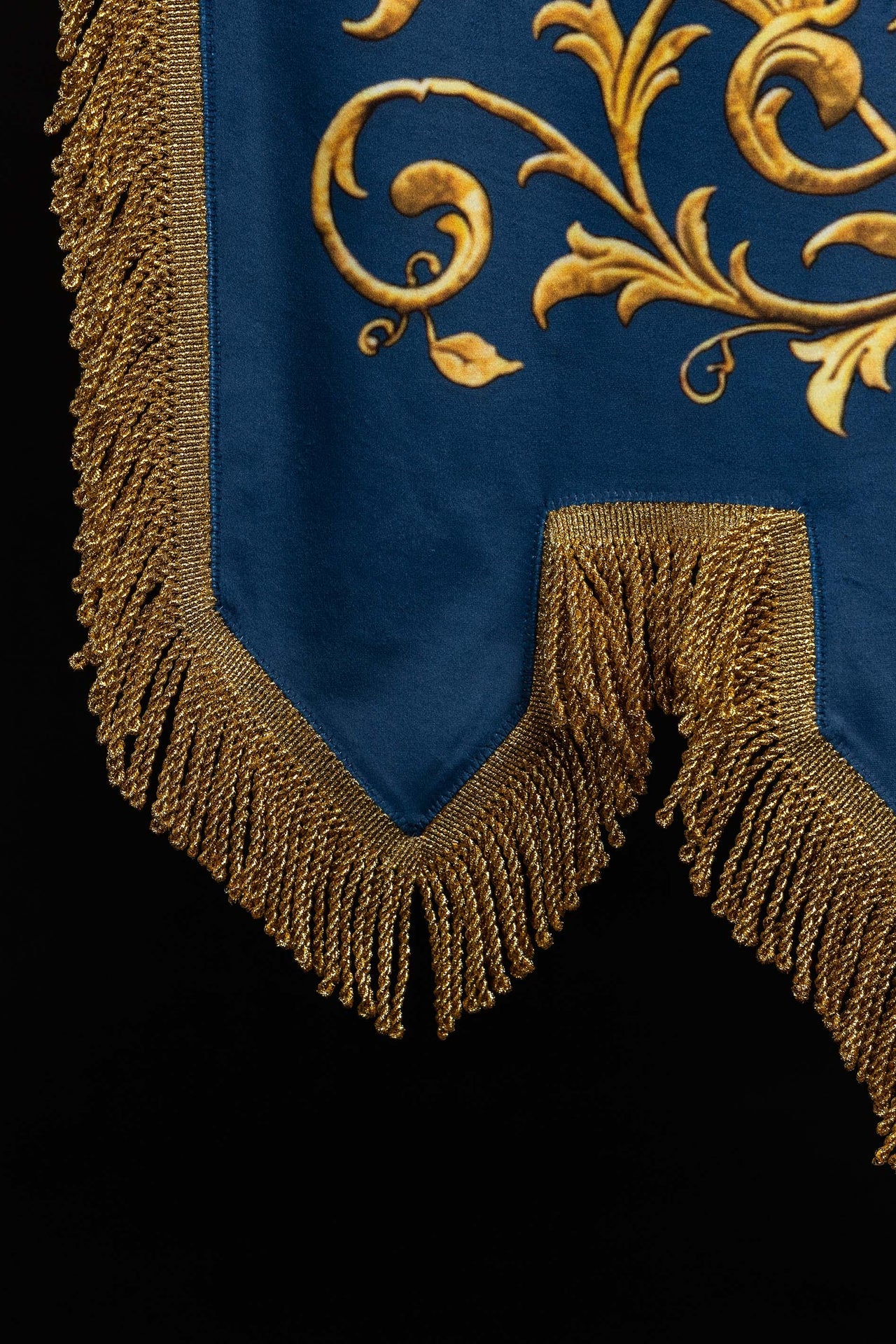 Double-Sided Printed Liturgical Banner with Our Lady of the Immaculate Conception and Marian Monogram