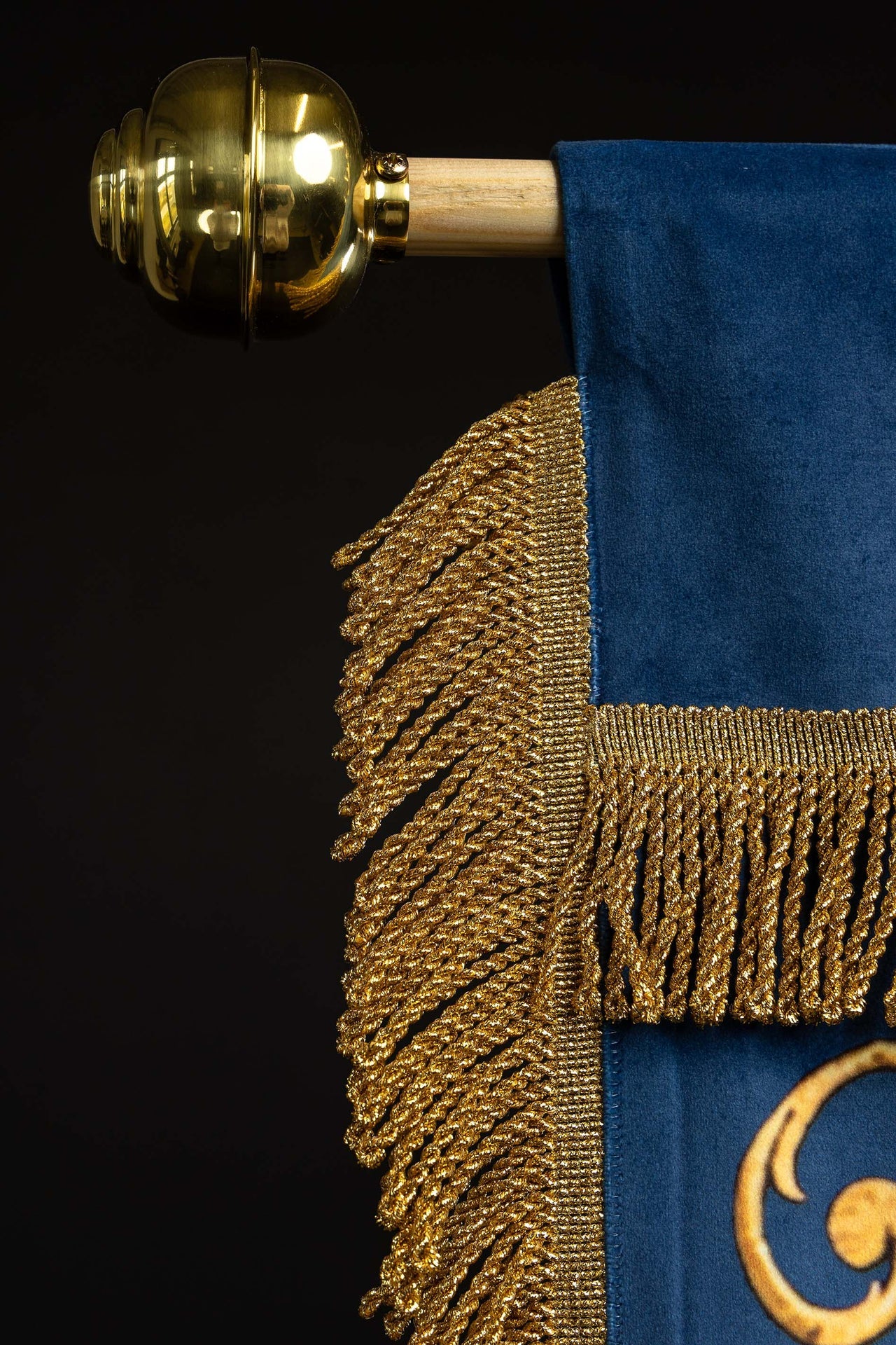 Double-Sided Printed Liturgical Banner with Our Lady of the Immaculate Conception and Marian Monogram