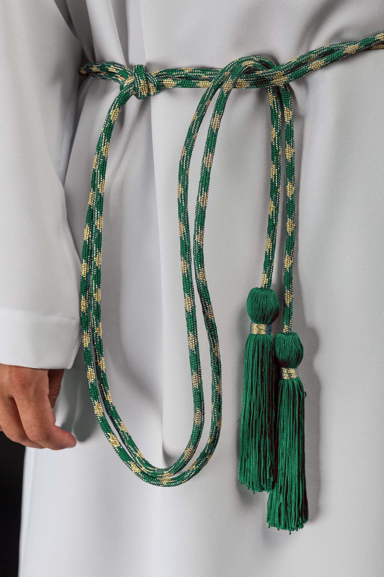 Cingulum liturgiczne zielono-złote - CHASUBLES.COM