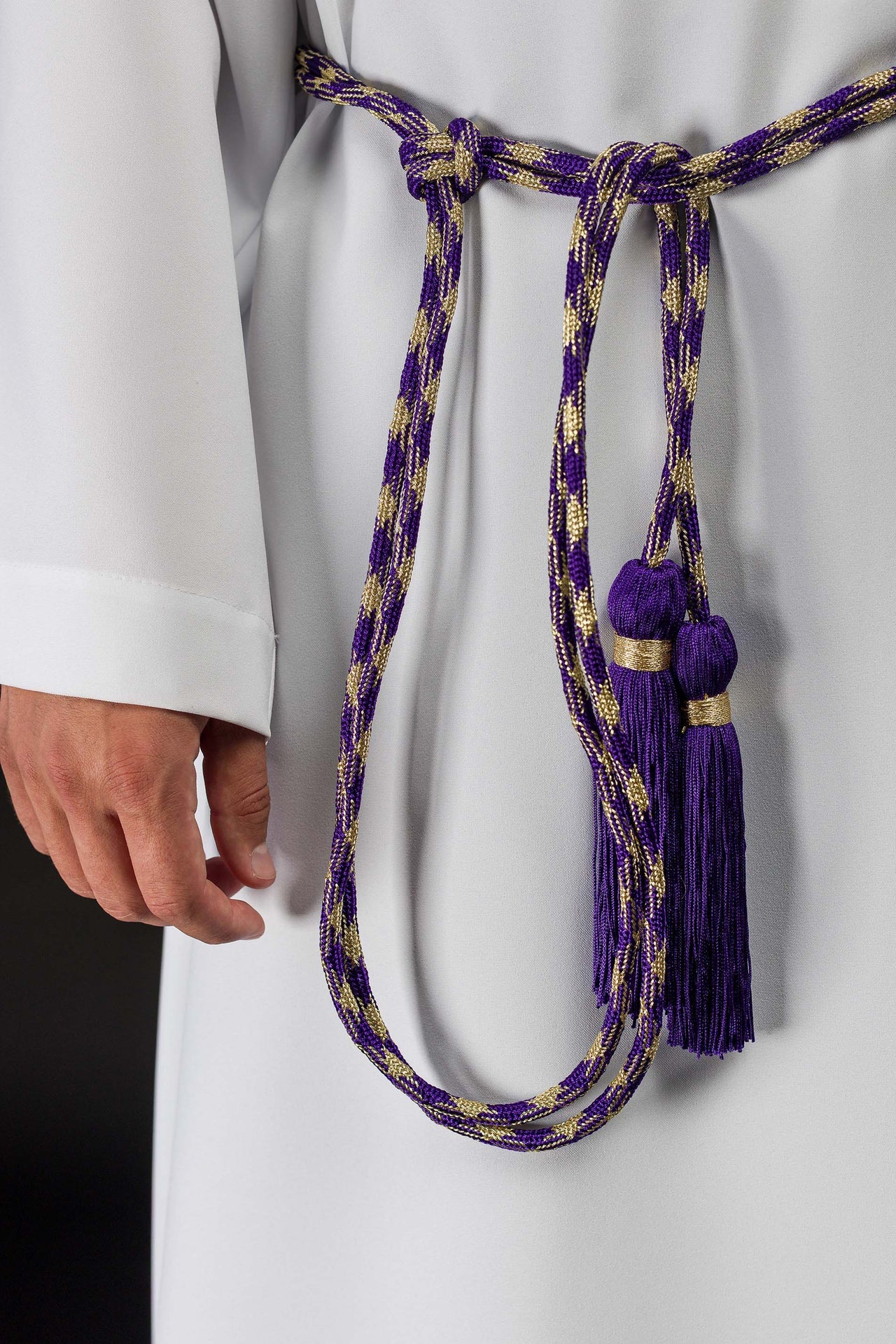 Purple and Gold Liturgical Cincture - CHASUBLES.COM