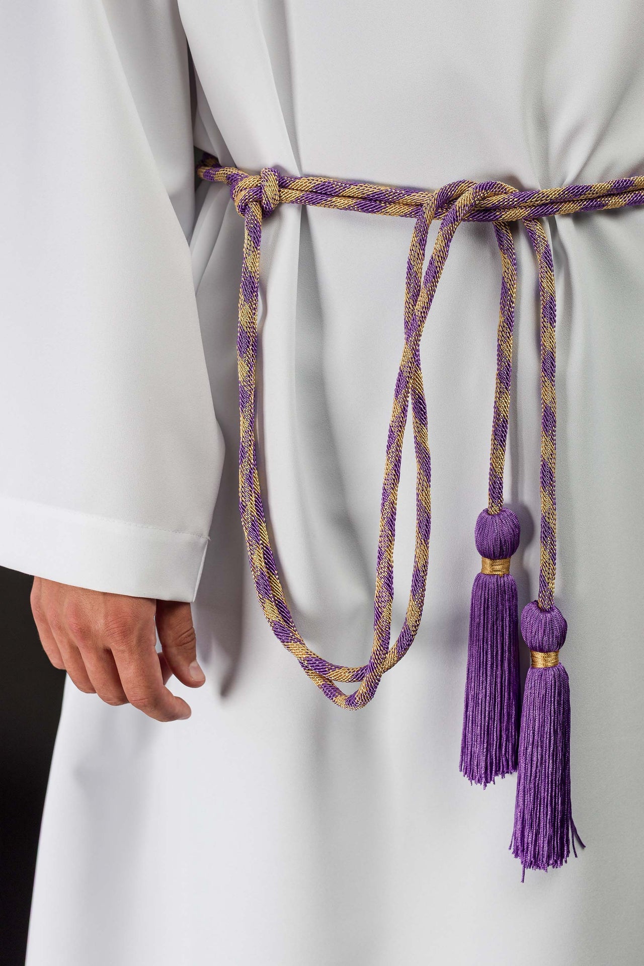 Purple and Gold Liturgical Cincture Premium - CHASUBLES.COM