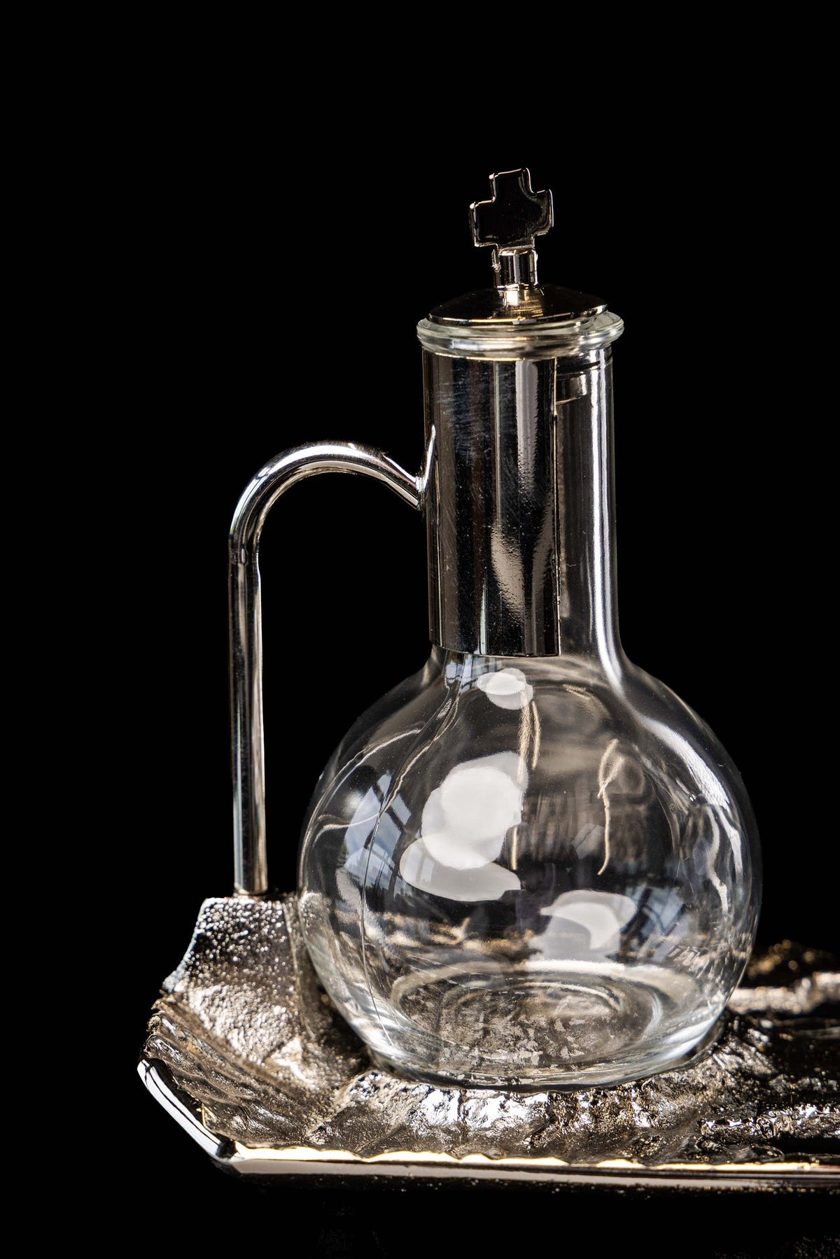 Liturgical Cruets with Nickel-Plated Tray, 100 ml