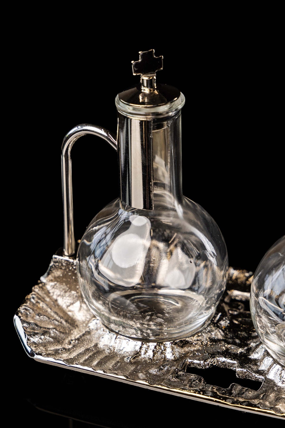 Liturgical Cruets with Nickel-Plated Tray, 100 ml