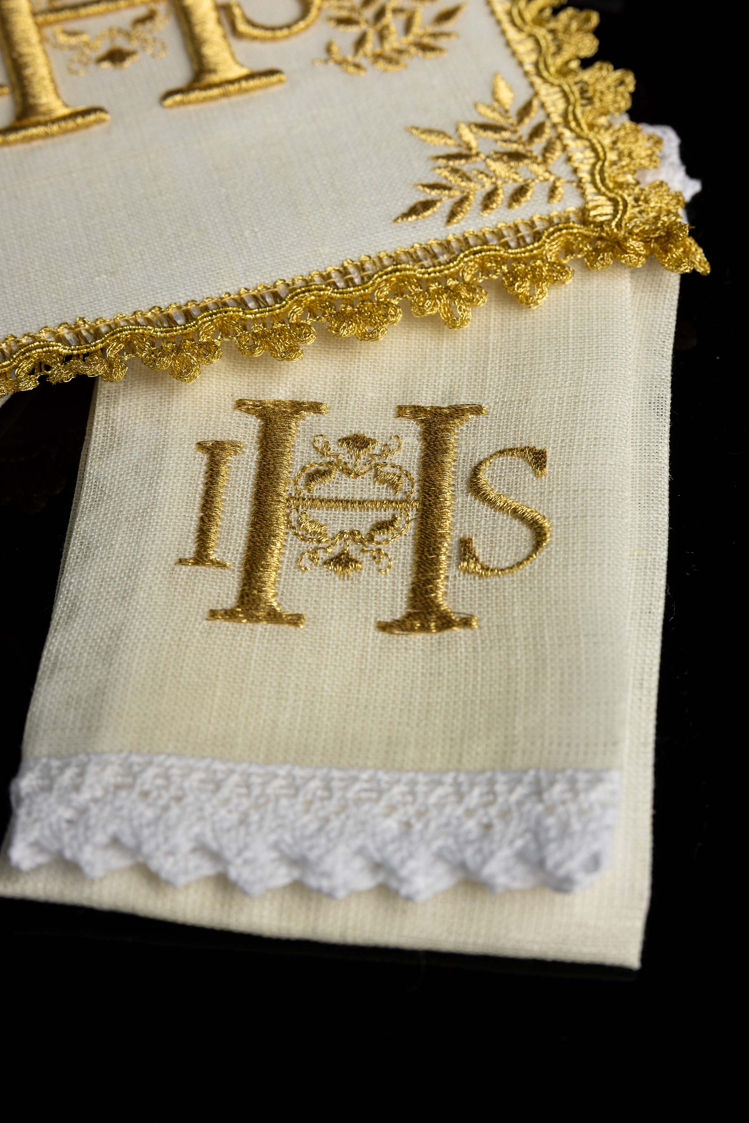 Elaborately Decorated Chalice Set with IHS Motif