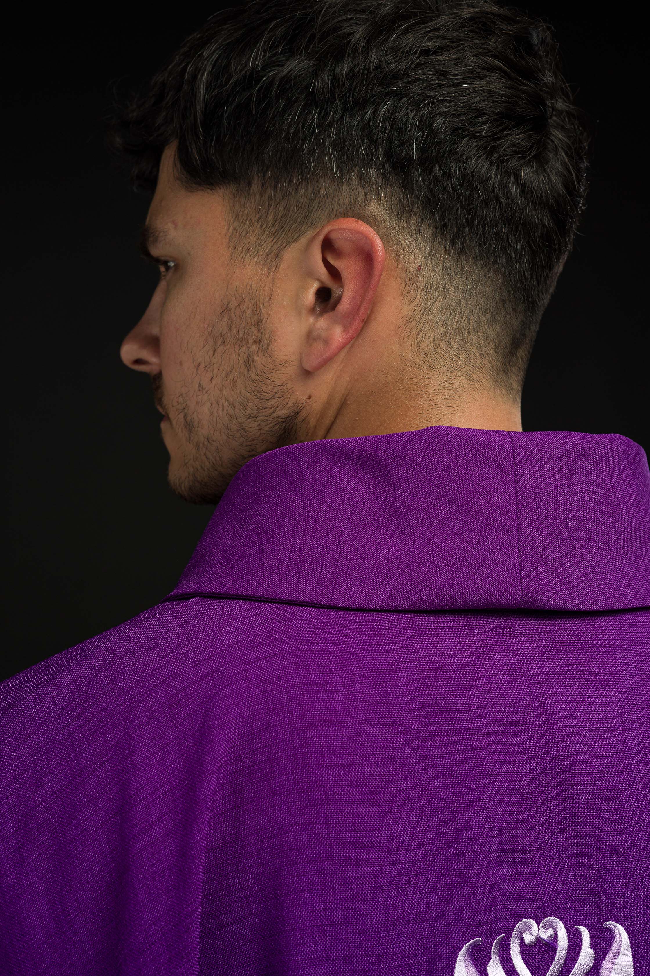 Purple chasuble with purple cross - CHASUBLES.COM