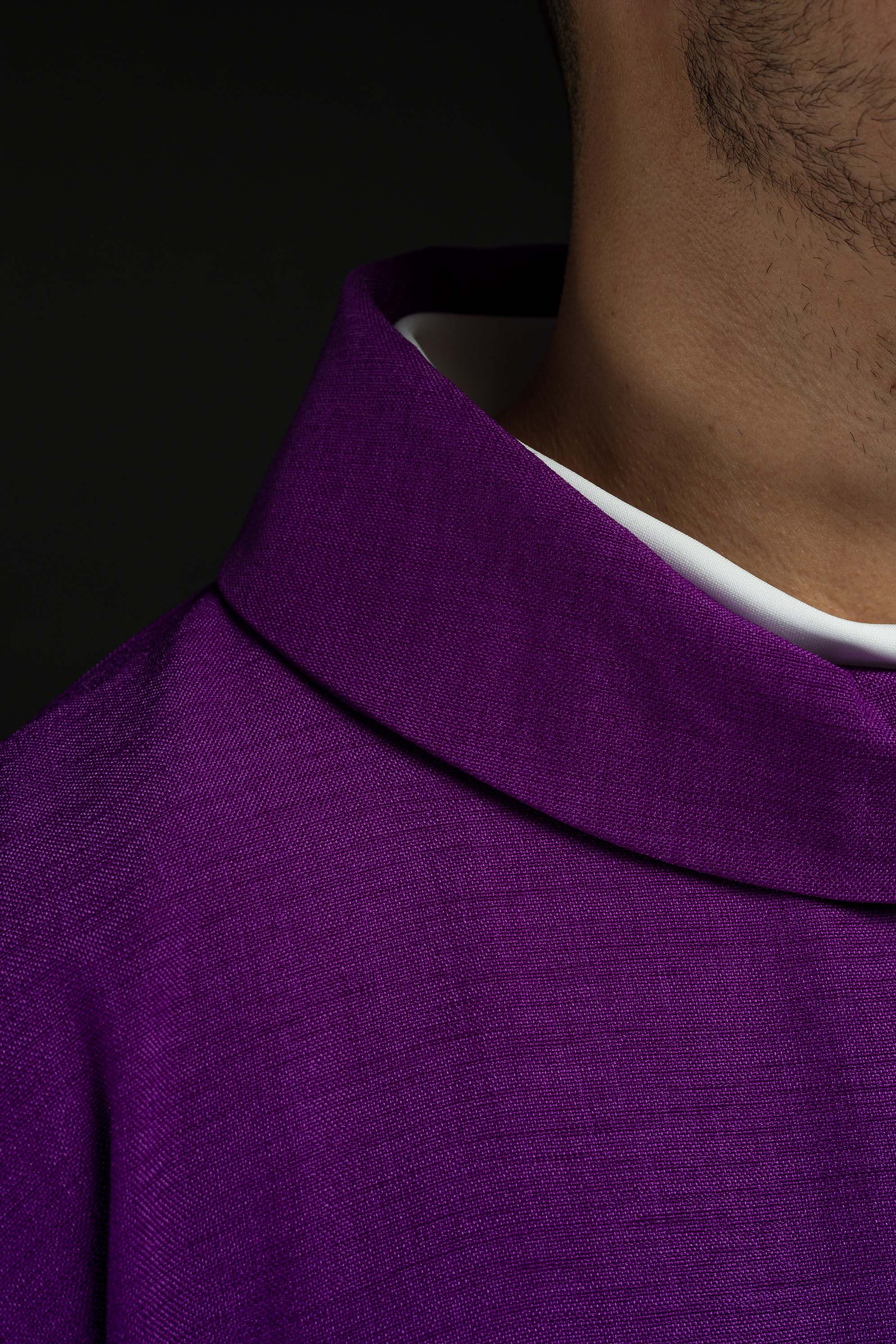Purple chasuble with purple cross - CHASUBLES.COM