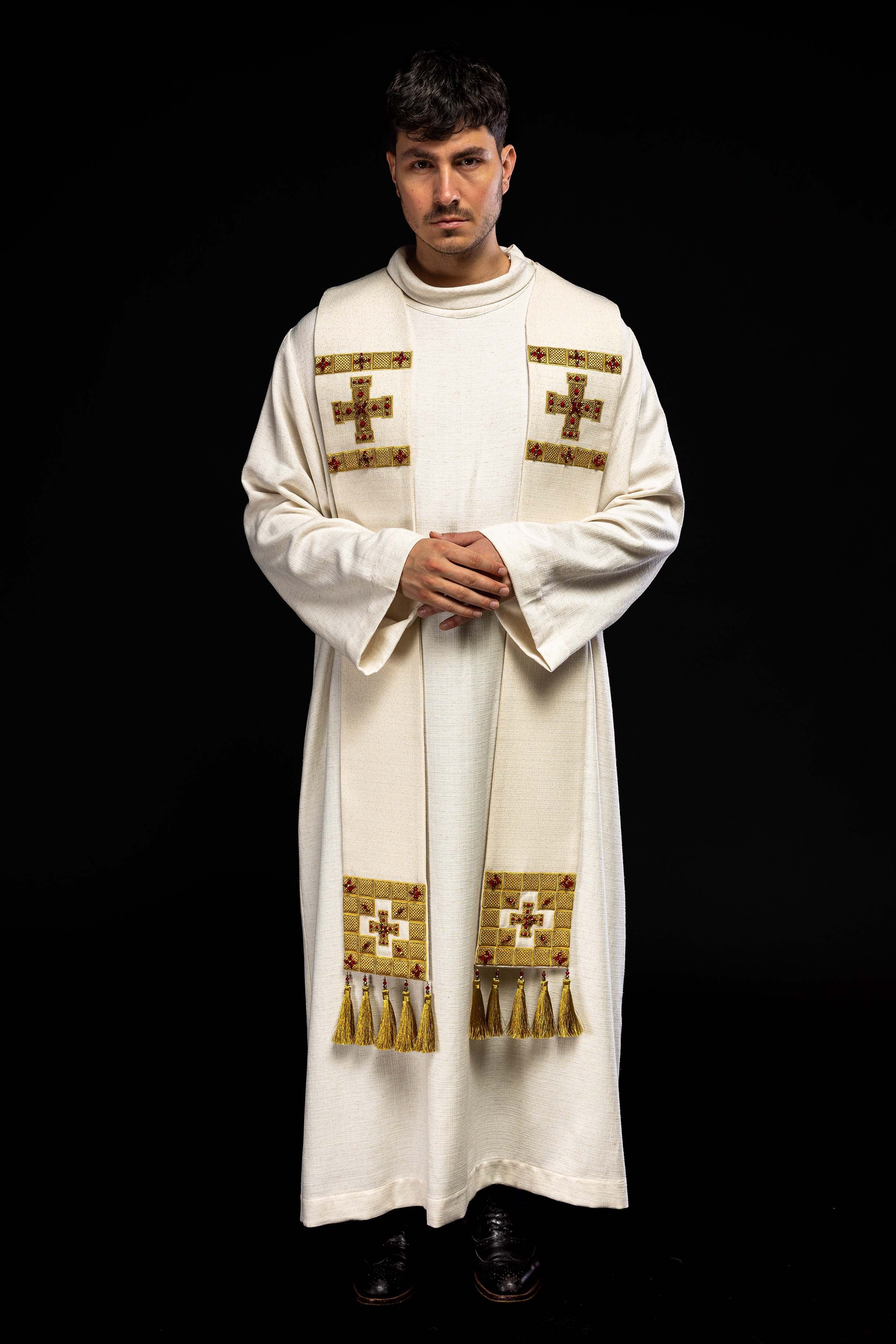 Handmade Stole with Natural Stones Handmade 2011 - CHASUBLES.COM