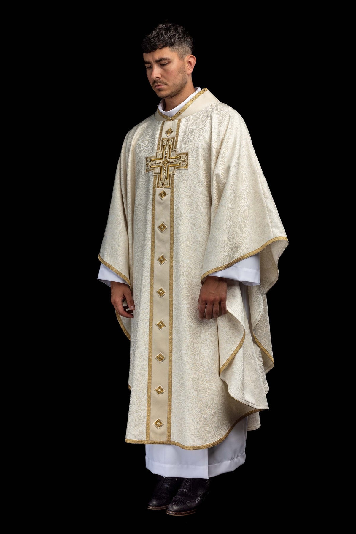 Handmade Chasuble with Natural Stones, 7012