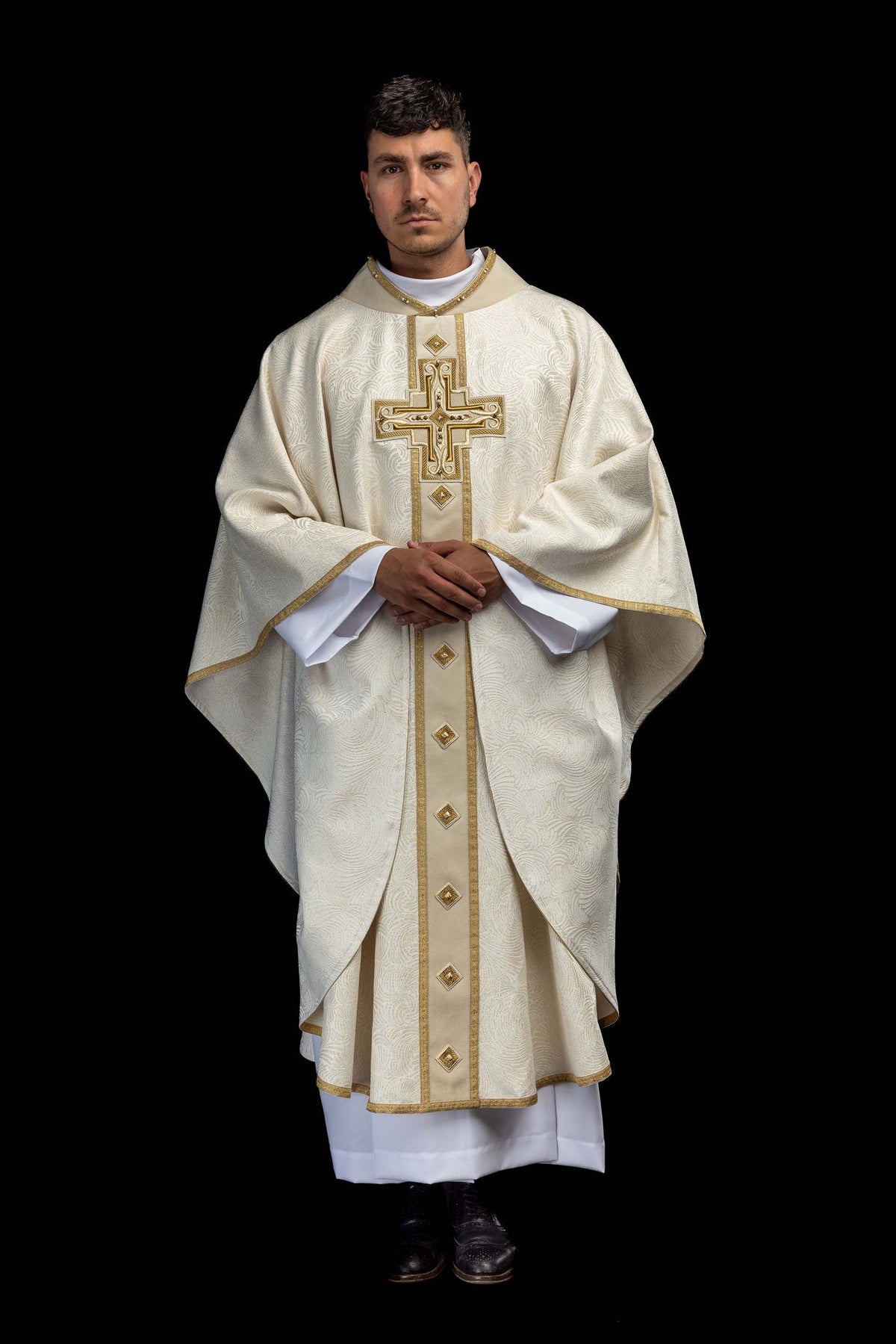 Handmade Chasuble with Natural Stones, 7012