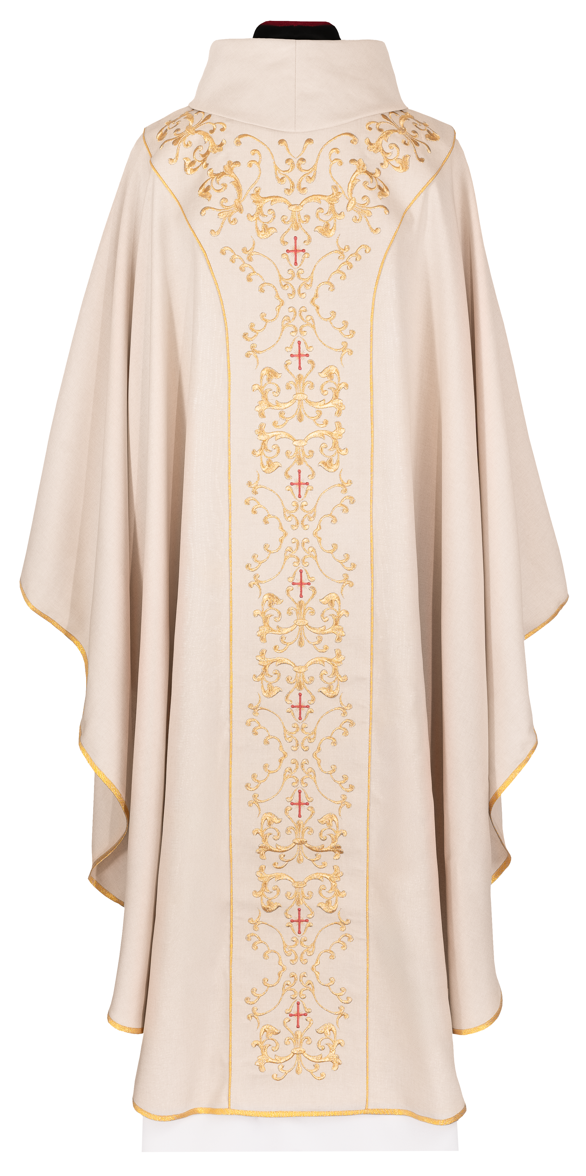Embroidered ecru chasuble with the image of the Divine Mercy of Jesus