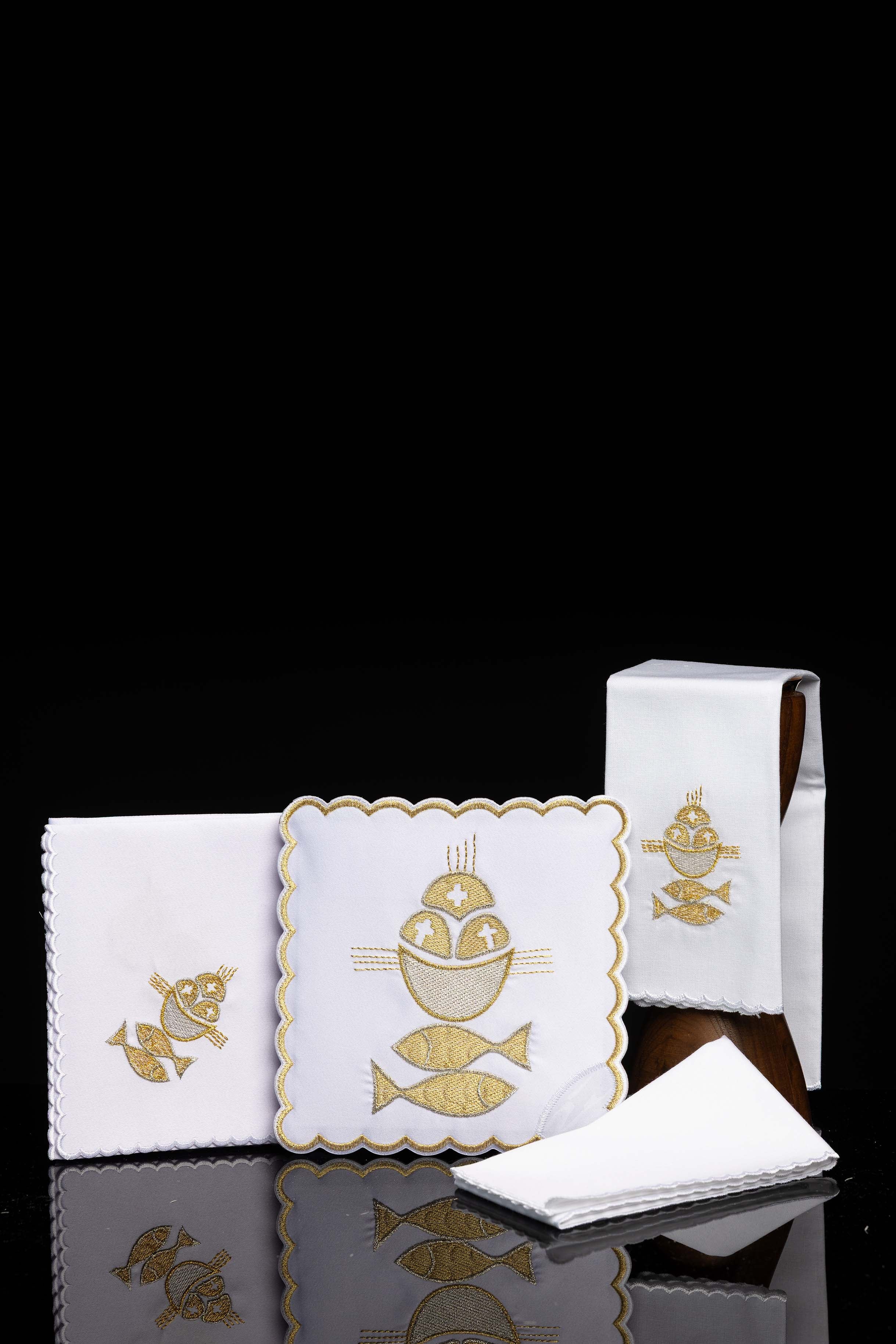 Chalice Linens Embroidered Fish Symbol
